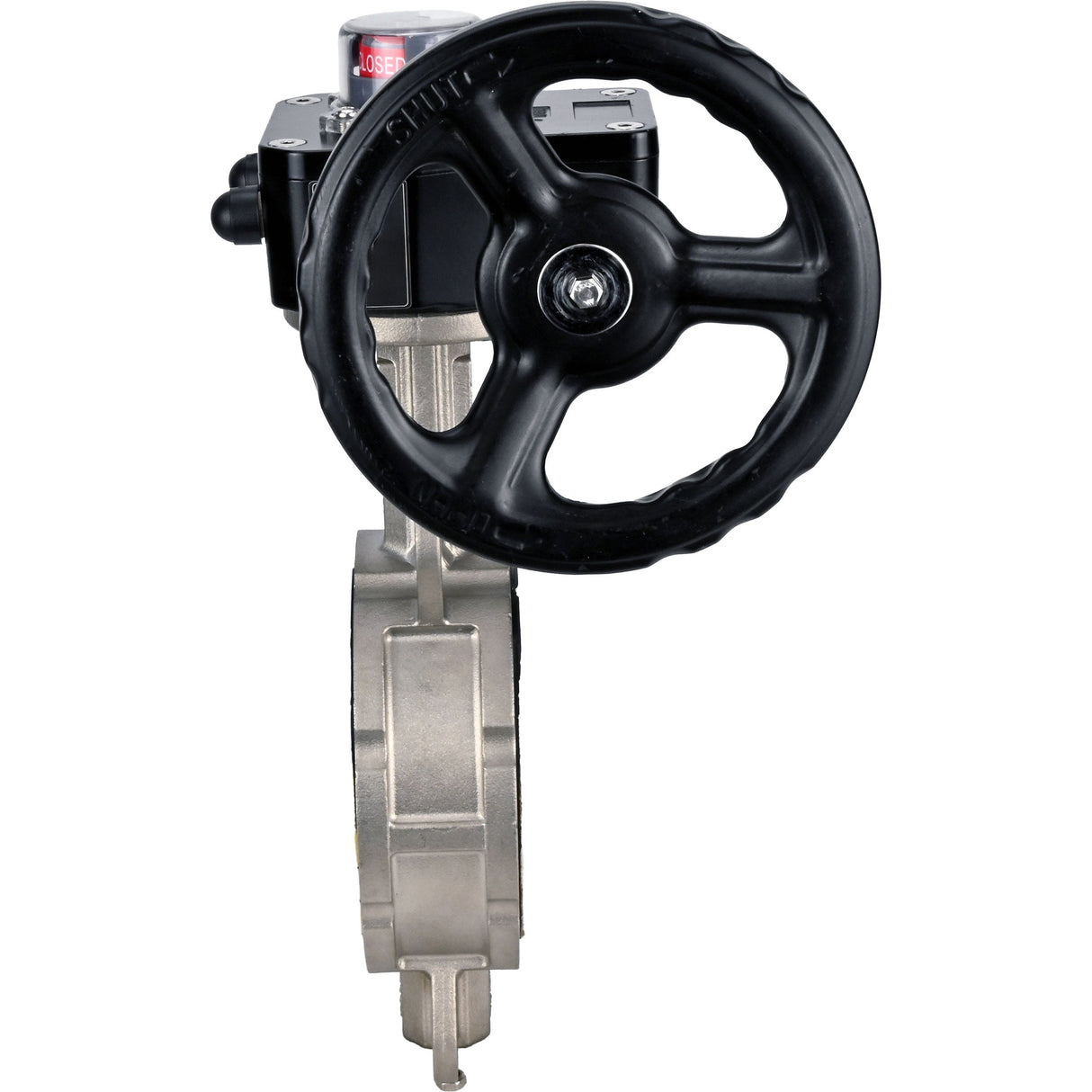 Wasser-Schmetterlingsventil Elephant 316L-PTFE-HGB, Gehäusematerial - Edelstahl AISI 316L, Scheibenmaterial - Edelstahl AISI 316L, Dichtung - PTFE, getriebegetrieben