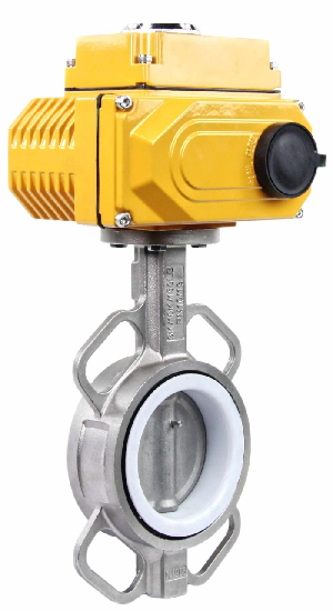 Wasser-Drosselklappe Elephant 316L-316L-PTFE Gehäusematerial - Edelstahl AISI 316L, Scheibenmaterial - Edelstahl AISI 316L, Dichtung - PTFE mit Elektroantrieb Elephant 24V