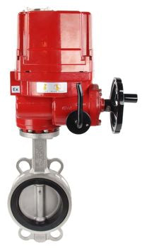 Water Butterfly Valve Elephant WBV3131V-2W-Fb-H, Gehäusematerial - Edelstahl AISI 304, Scheibenmaterial - Edelstahl AISI 304, Dichtung - Viton, elektrischer Antrieb QT-EX-xEM-O2 24V