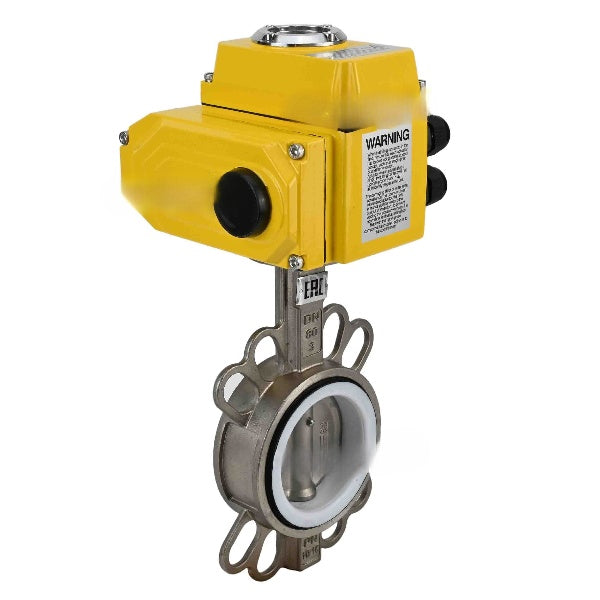 Wasser-Schmetterlingsventil Elephant WBV3131P-2W-Fb-H, Gehäusematerial - Edelstahl AISI 304, Scheibenmaterial - Edelstahl AISI 304, Dichtung - PTFE, elektrischer Antrieb QT-N-хEM-B1 220V