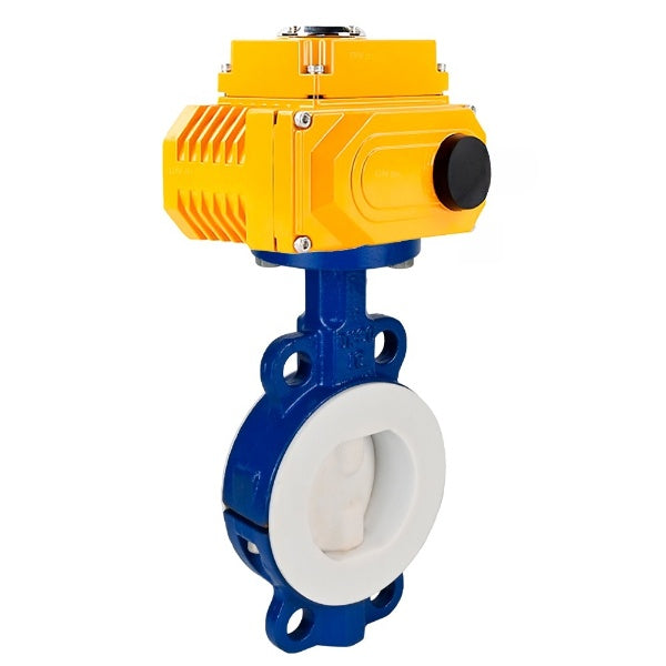 Wasser-Schmetterlingsventil Elephant WBV3434Pf-2W-Fb-H, Gehäusematerial - Kohlenstoffstahl, Scheibenmaterial - Kohlenstoffstahl, Dichtung - PTFE, elektrischer Antrieb QT-N-хEM-B1 220V