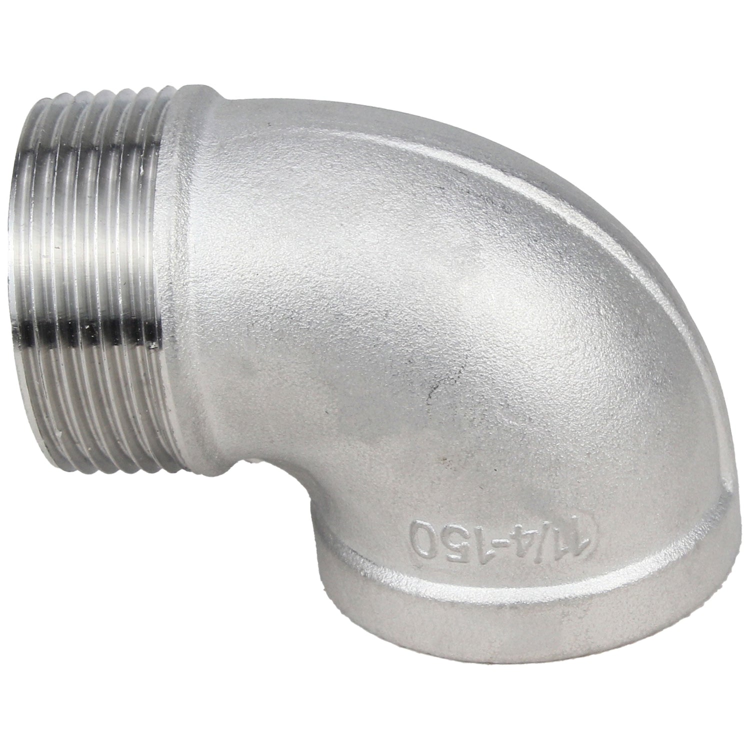 Bogen (Winkel) Stahl Elephant PN16 90° Winkel, mit Gewinde, Körper - Edelstahl 304, Anschluss - Außen-/Innengewinde