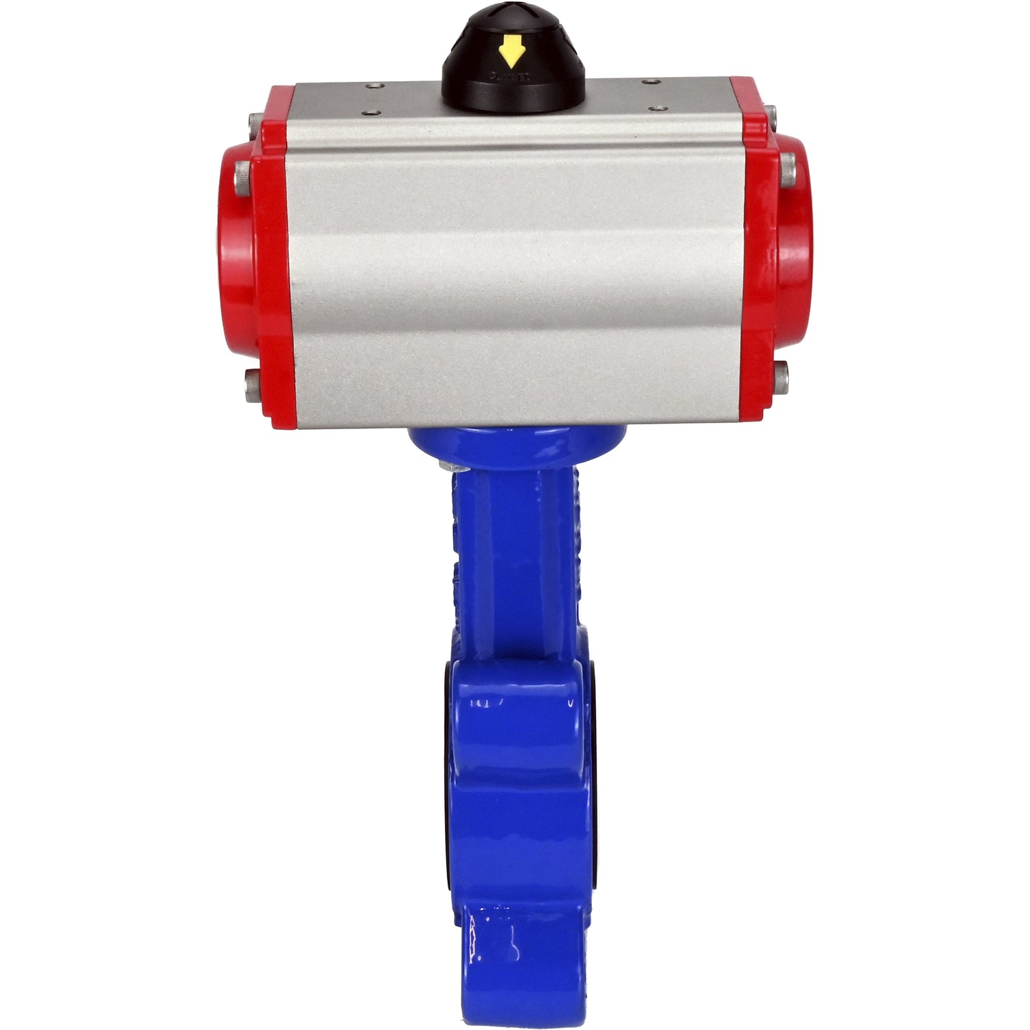 Wasser-Schmetterlingsventil Elephant WBV1616E-2W-Fb-H, Gehäusematerial - Gusseisen QT450, Scheibenmaterial - Gusseisen QT450, Dichtung - EPDM, mit pneumatischem Doppelwirkungsantrieb PA-DA