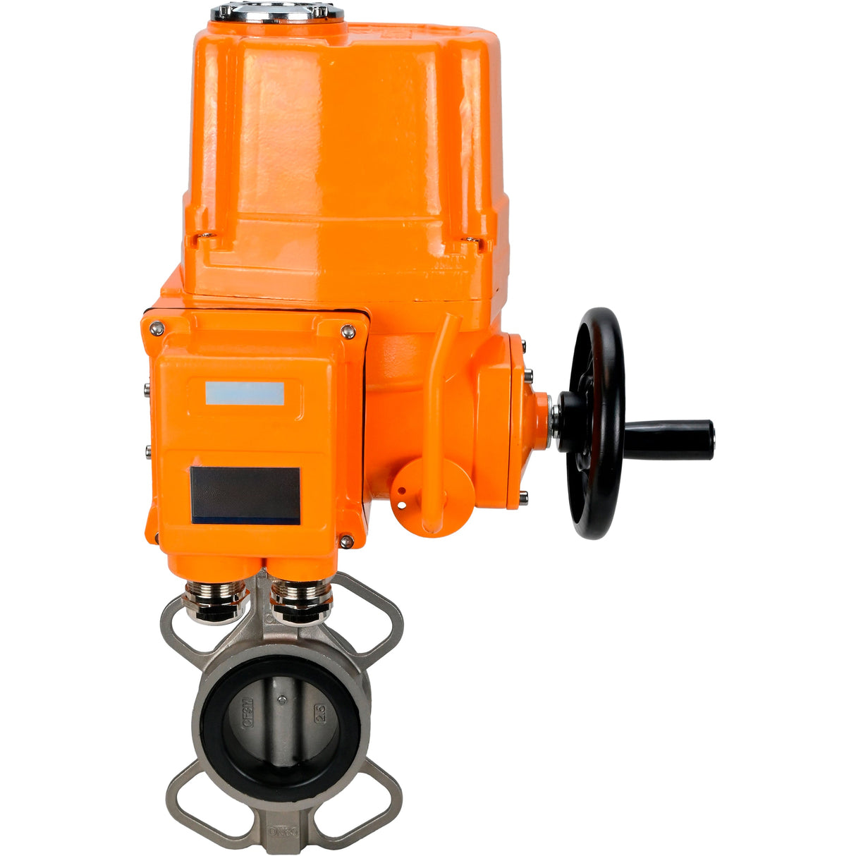 Wasserabsperrklappe Elephant 316l-316l-nbr-elephant-ex-110/220, Gehäusematerial – Edelstahl AISI 316L, Scheibenmaterial – Edelstahl AISI 316L, Dichtung – NBR, elektrischer Antrieb betätigt