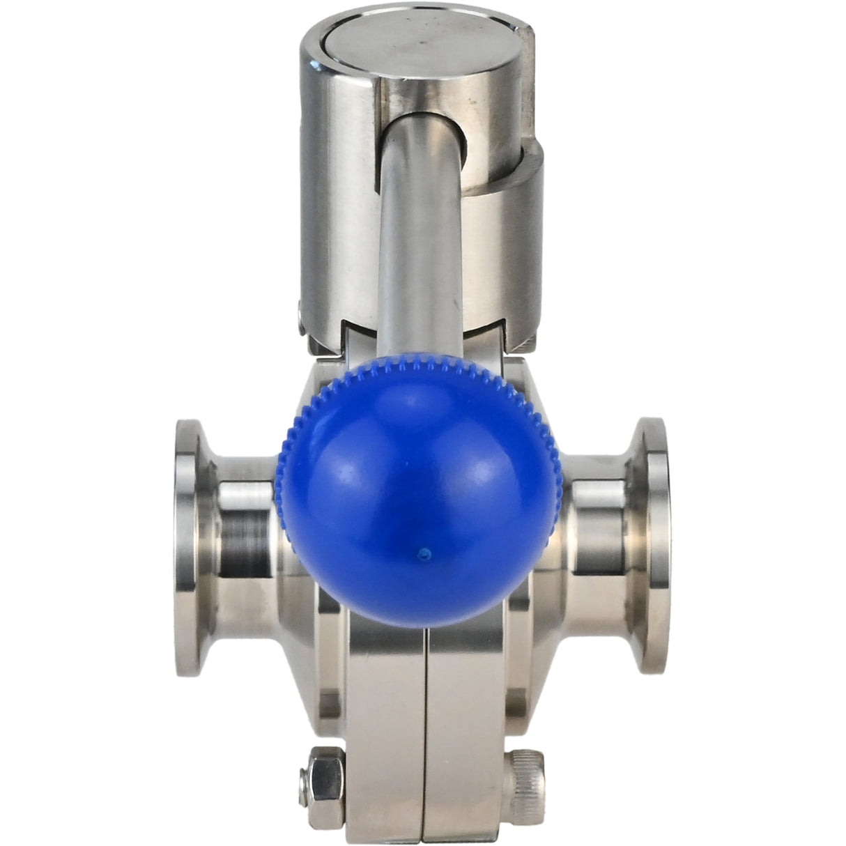 Wasser-Schmetterlingsventil Elephant WBV3131E-2W-C-H, Gehäusematerial - Edelstahl AISI 304, Scheibenmaterial - Edelstahl AISI 304, Dichtung - EPDM, Anschluss - Klemmverbindung, Griff