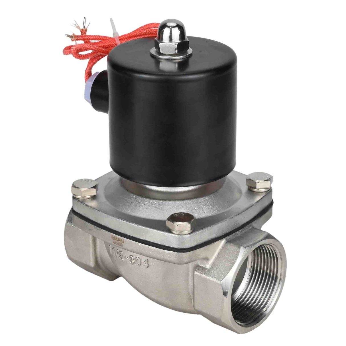 Zweiwege-Elektromagnetventil, normalerweise geschlossen, direkt wirkend, Elephant VS2W-101E-NC EPDM 24 V, Gehäusematerial – Edelstahl AISI 304, Dichtung – EPDM