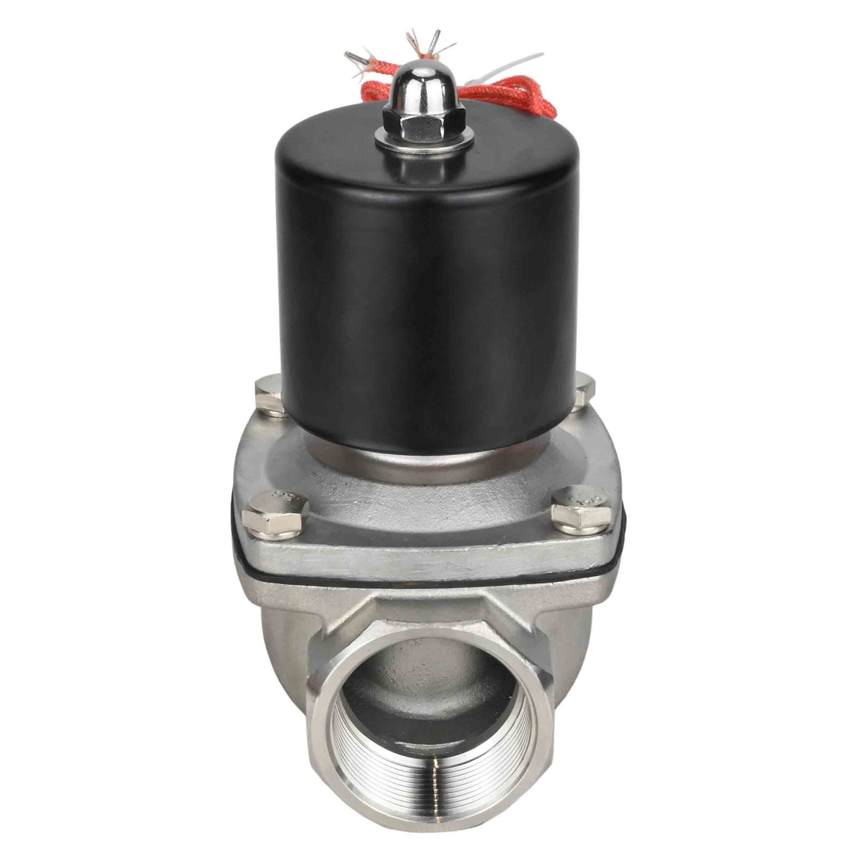 Zweiwege-Elektromagnetventil, normalerweise geschlossen, direkt wirkend, Elephant VS2W-101V-NC, VITON 24 V, Gehäusematerial – Edelstahl AISI 304, Dichtung – Viton