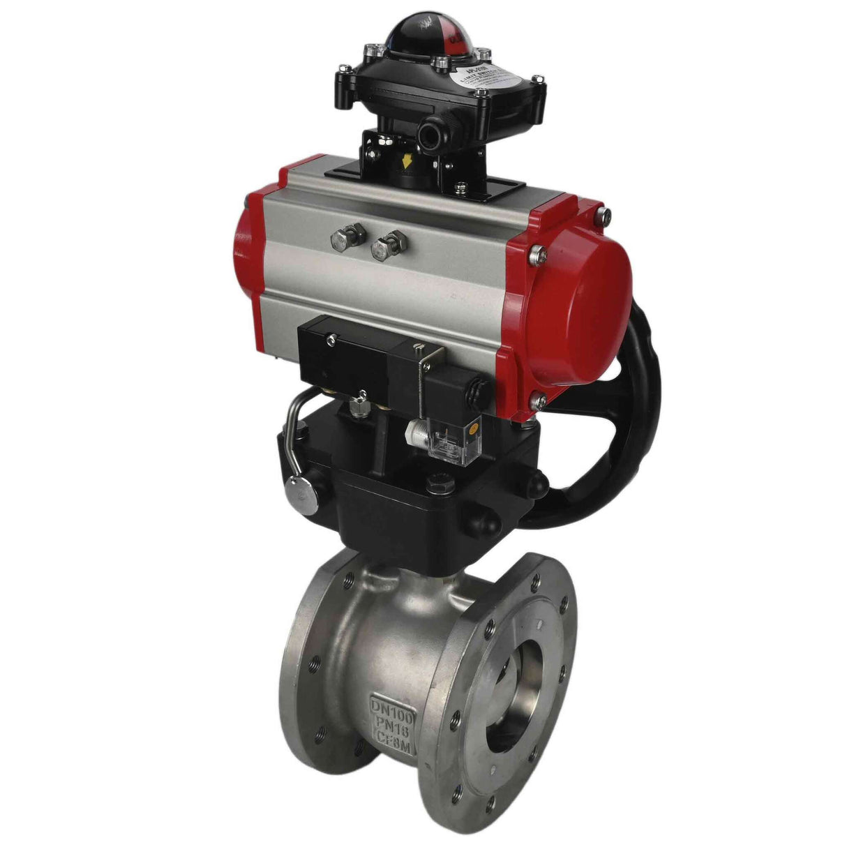 Kugelhahn aus Edelstahl Elephant kchmfp-elephant-da-hdm-4m310-110/220v-apl-210n, Gehäusematerial - Edelstahl AISI 316, Kugelmaterial - Edelstahl AISI 316, Dichtung - PTFE, pneumatisch betätigt