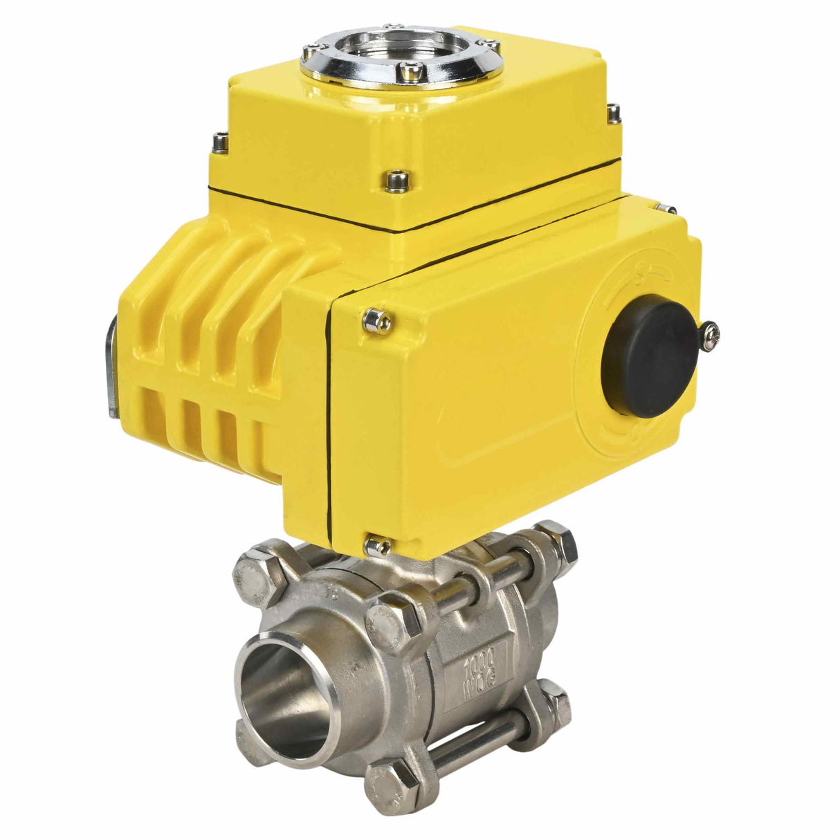 Edelstahl-Kugelhahn Elephant BVPP 316.200-ISO PSI914 SS316 mit vollem Durchgang, zum Schweißen, Gehäusematerial - Edelstahl, elektrischer Schwenkantrieb Elephant-003 220 V