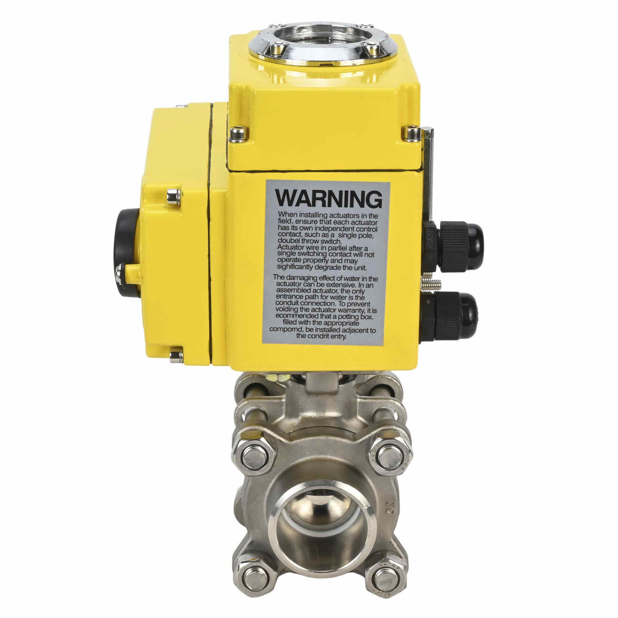 Edelstahl-Kugelhahn Elephant BVPP 316.200-ISO PSI914 SS316 mit vollem Durchgang, zum Schweißen, Gehäusematerial - Edelstahl, elektrischer Schwenkantrieb Elephant-003 220 V