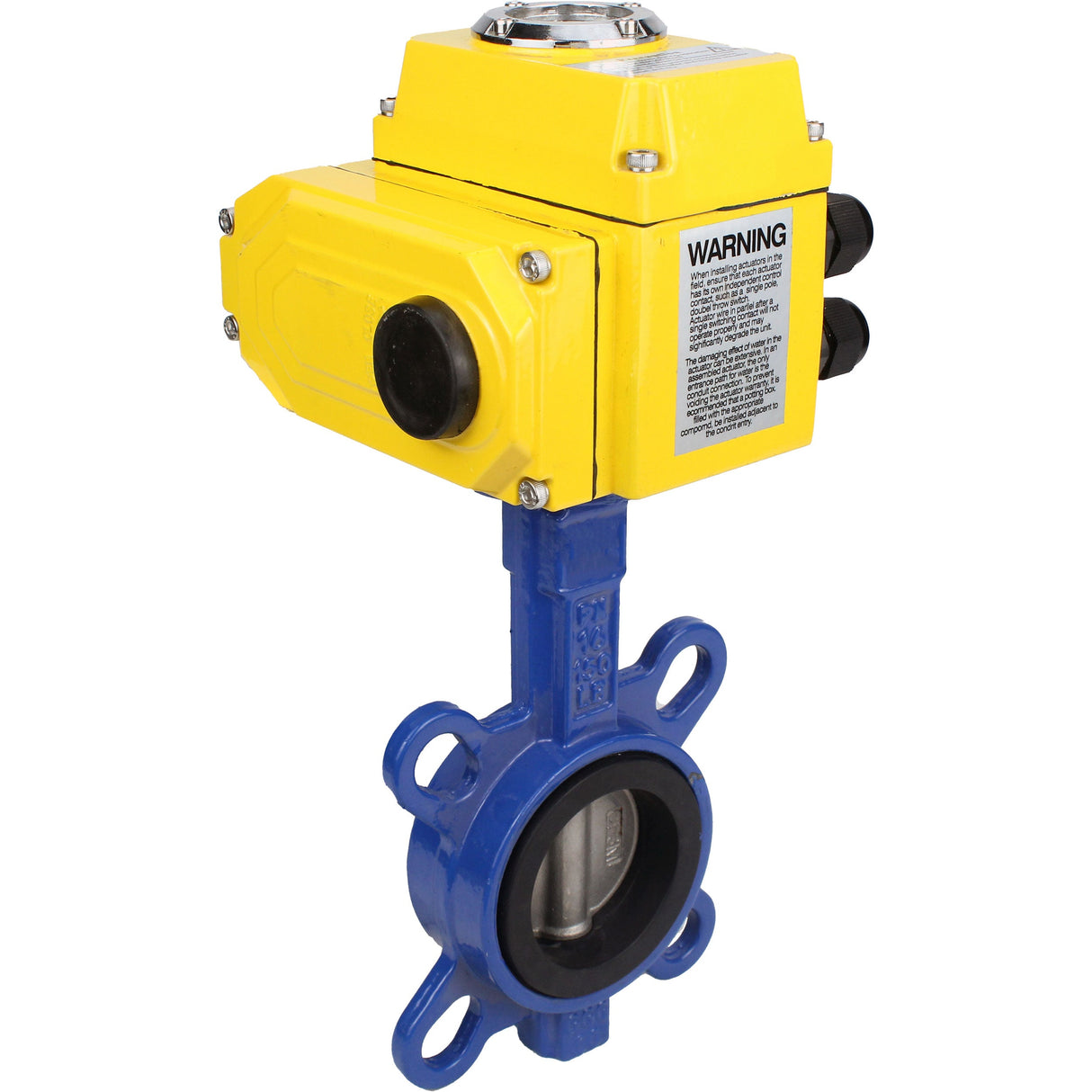 Wasser-Schmetterlingsventil Elephant ggg50-316l-epdm-elephant-24v, Gehäusematerial - Gusseisen GGG50, Scheibenmaterial - Edelstahl AISI 316L, Dichtung - EPDM, elektrisch betätigter Antrieb