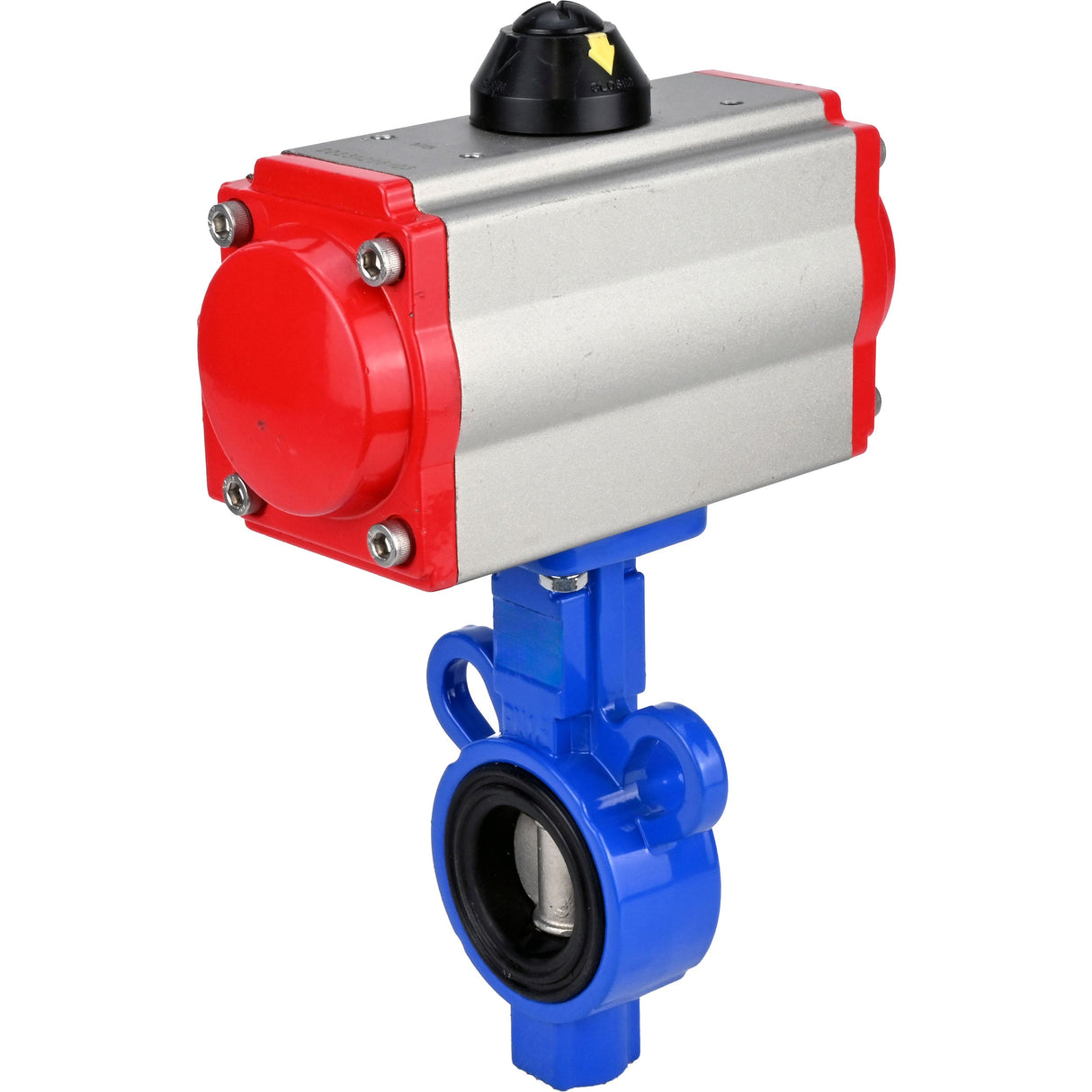 Wasser-Schmetterlingsventil Elephant al-316l-epdm-elephant-da, Gehäusematerial - Aluminiumlegierung, Scheibenmaterial - Edelstahl AISI 316L, Dichtung - EPDM, pneumatisch betätigt