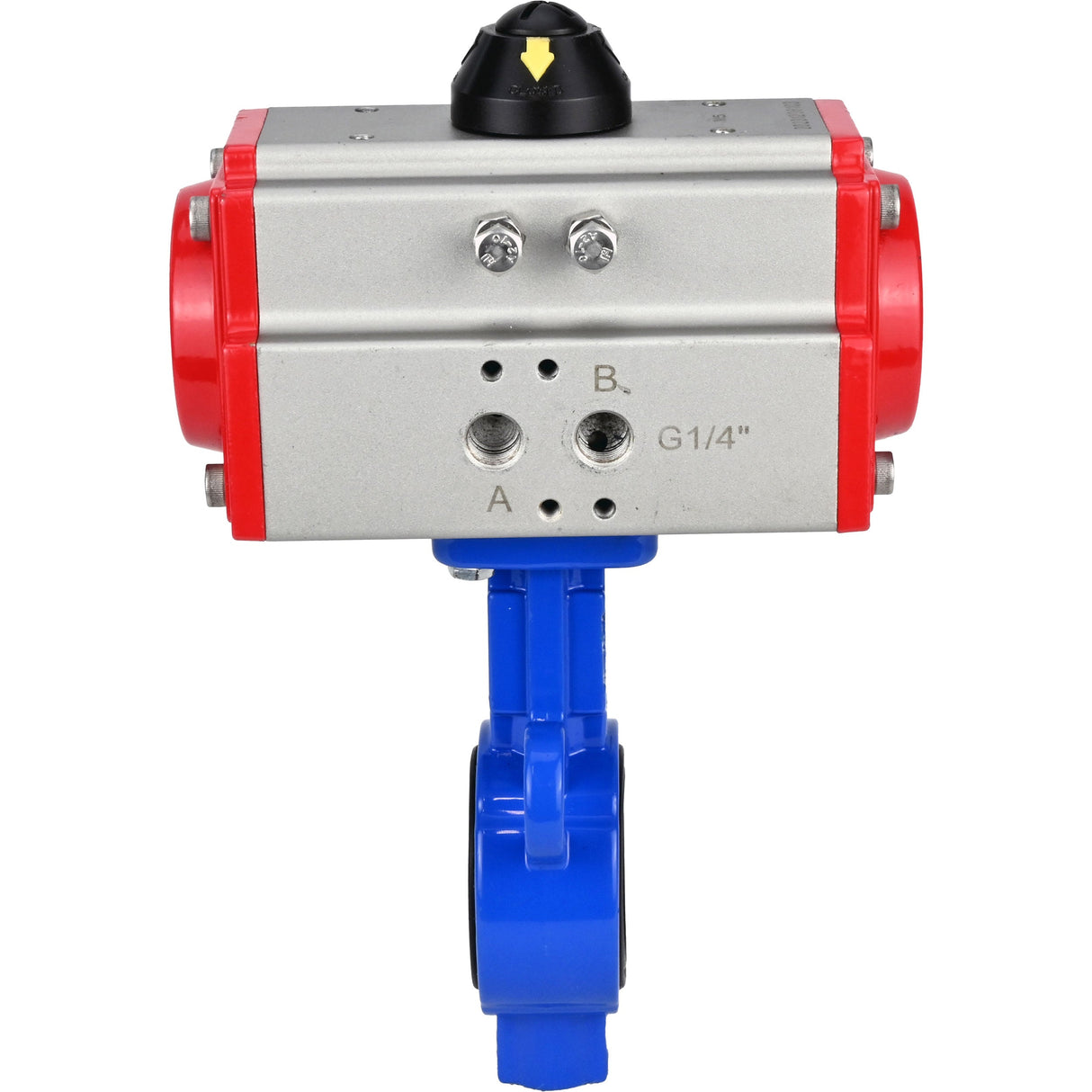 Wasser-Schmetterlingsventil Elephant al-316l-epdm-elephant-da, Gehäusematerial - Aluminiumlegierung, Scheibenmaterial - Edelstahl AISI 316L, Dichtung - EPDM, pneumatisch betätigt