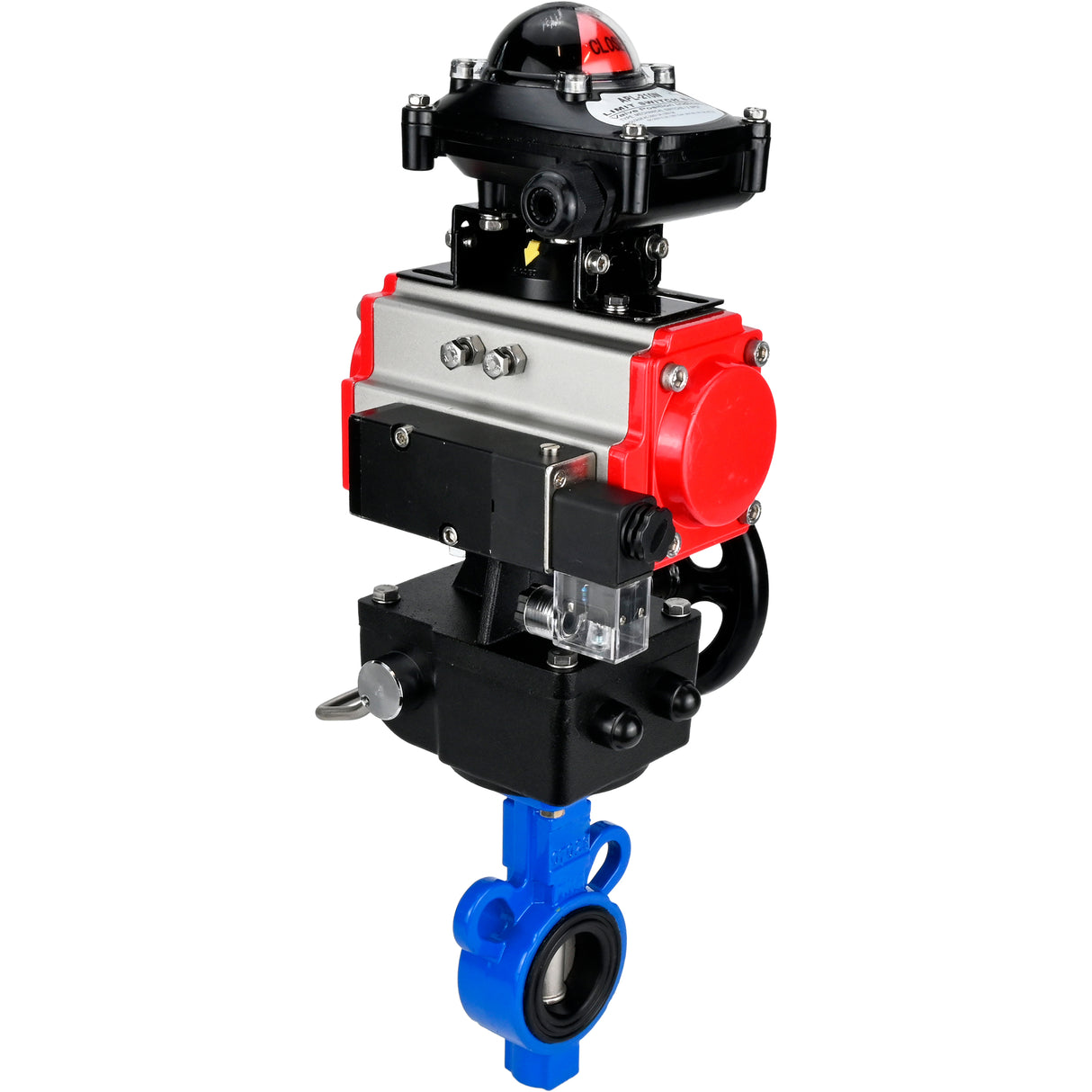 Wasser-Schmetterlingsventil Elephant al-316l-epdm-elephant-da-4m310-24-apl210n-hdm, Gehäusematerial - Aluminiumlegierung, Scheibenmaterial - Edelstahl AISI 316L, Dichtung - EPDM, pneumatisch betätigt