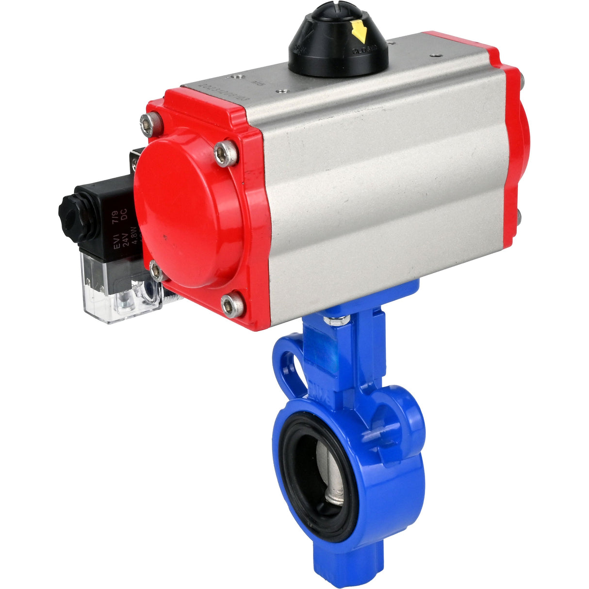 Wasser-Schmetterlingsventil Elephant al-316l-epdm-elephant-sa-4m310-110/220, Gehäusematerial - Aluminiumlegierung, Scheibenmaterial - Edelstahl AISI 316L, Dichtung - EPDM, pneumatisch betätigt