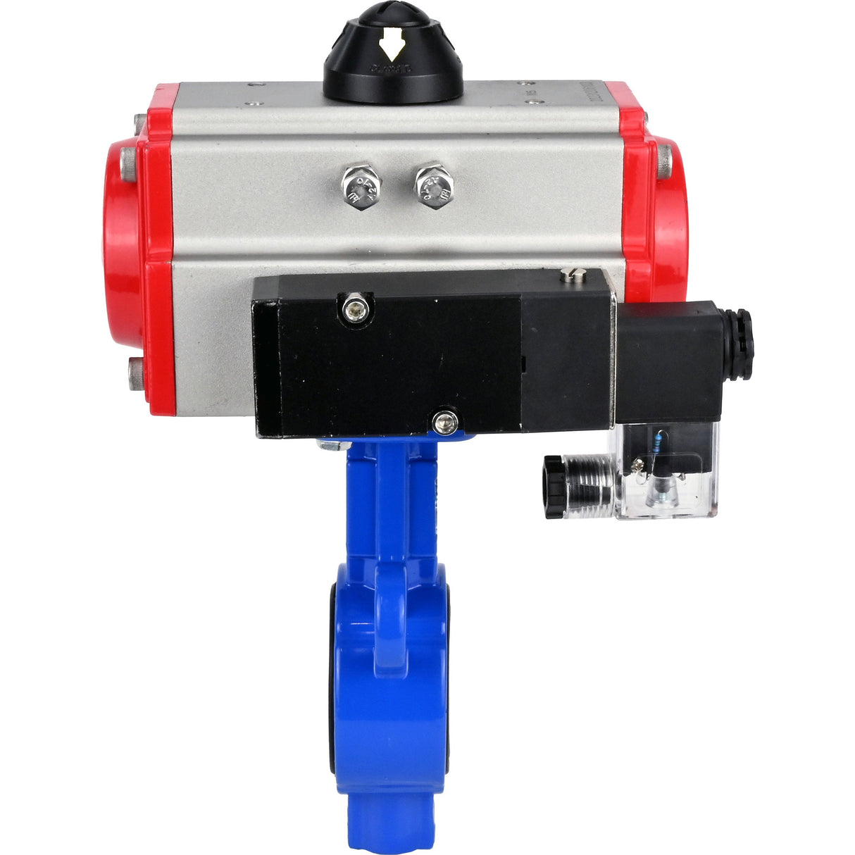 Wasser-Schmetterlingsventil Elephant al-316l-epdm-elephant-sa-4m310-24, Gehäusematerial - Aluminiumlegierung, Scheibenmaterial - Edelstahl AISI 316L, Dichtung - EPDM, pneumatisch betätigt