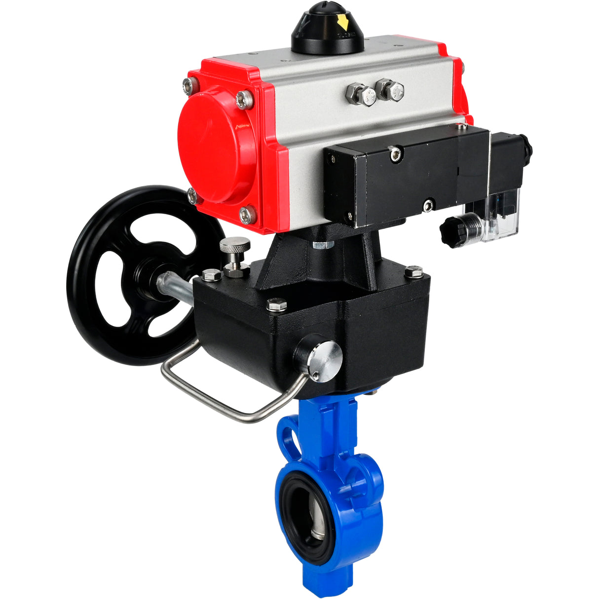 Wasser-Schmetterlingsventil Elephant al-316l-epdm-elephant-da-4m310-110/220-hdm, Gehäusematerial - Aluminiumlegierung, Scheibenmaterial - Edelstahl AISI 316L, Dichtung - EPDM, pneumatisch betätigt