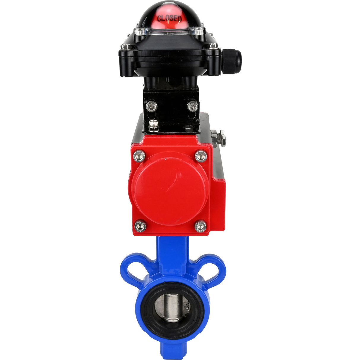 Wasser-Schmetterlingsventil Elephant al-316l-epdm-elephant-da-apl210n, Gehäusematerial - Aluminiumlegierung, Scheibenmaterial - Edelstahl AISI 316L, Dichtung - EPDM, pneumatisch betätigt