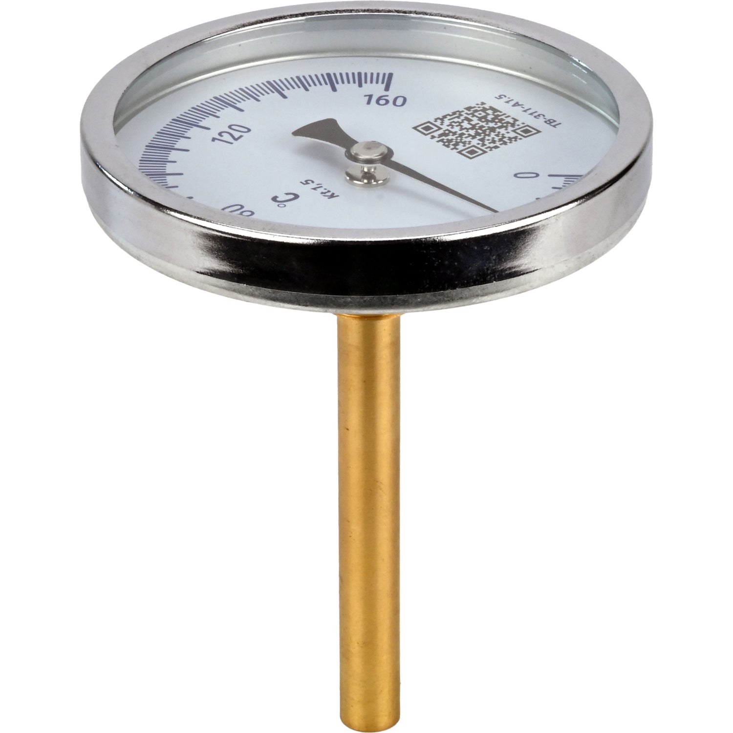Bimetall-Axialthermometer Elephant TB-311-A1,5 PN10-24, Edelstahl, Eintauchlänge 46-200mm, Genauigkeitsklasse - 1,5