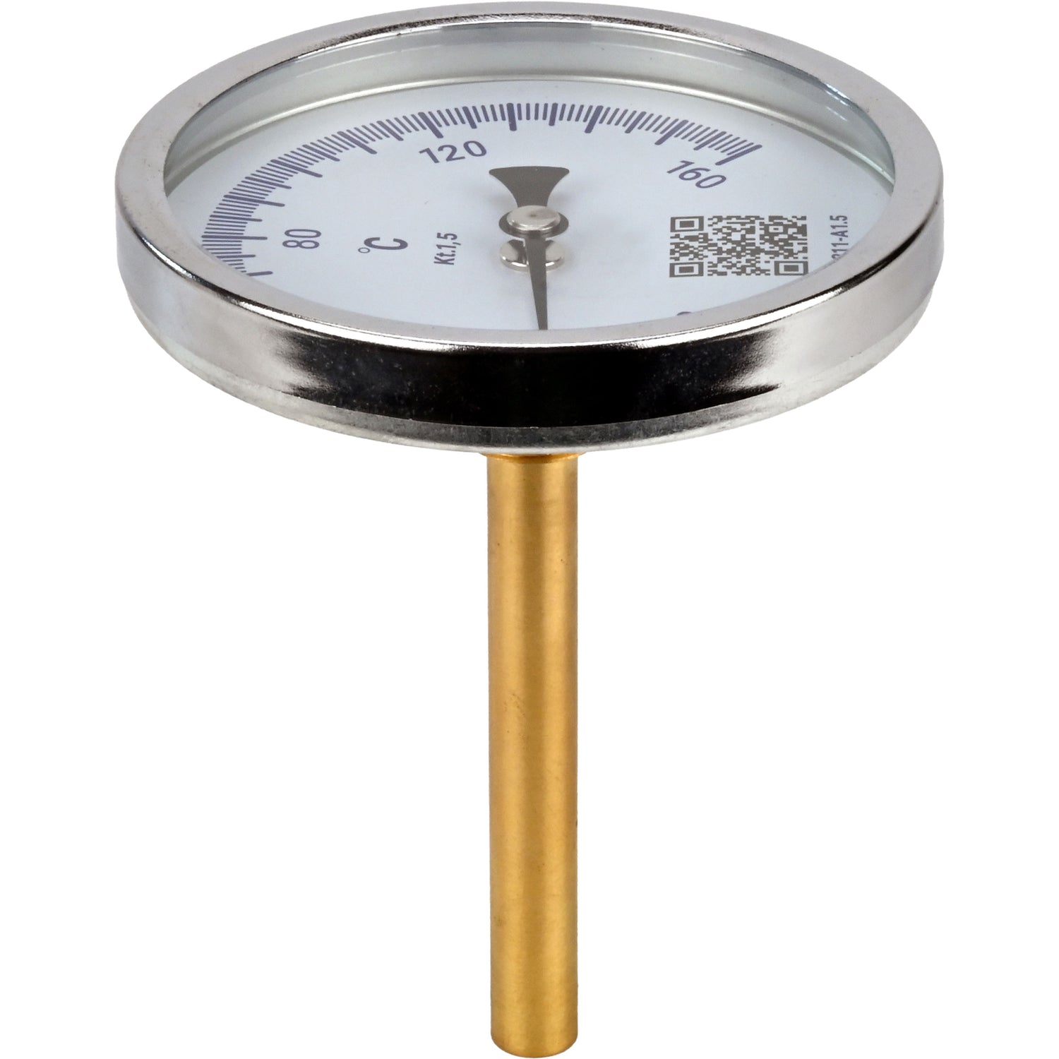 Bimetall-Axialthermometer Elephant TB-311-A1,5 PN10-24, Edelstahl, Eintauchlänge 46-200mm, Genauigkeitsklasse - 1,5