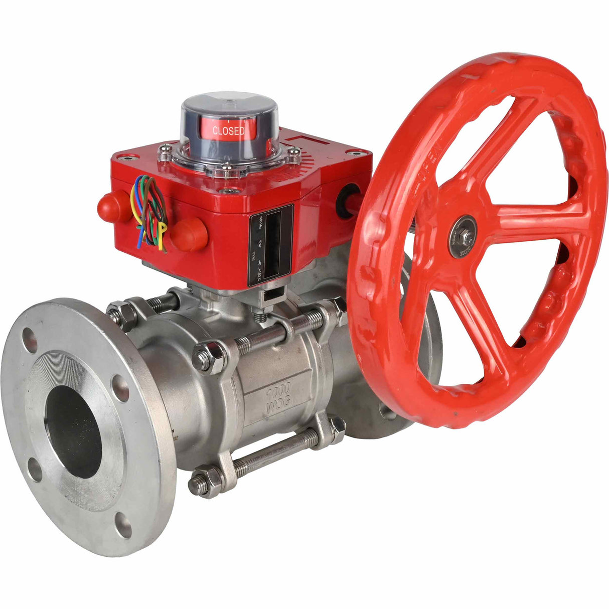 Kugelhahn aus Edelstahl Elephant ksfpt-316-180-hgbf, Gehäusematerial - Edelstahl AISI 316, Kugelmaterial - Edelstahl AISI 316, Dichtung - PTFE, handbetätigt