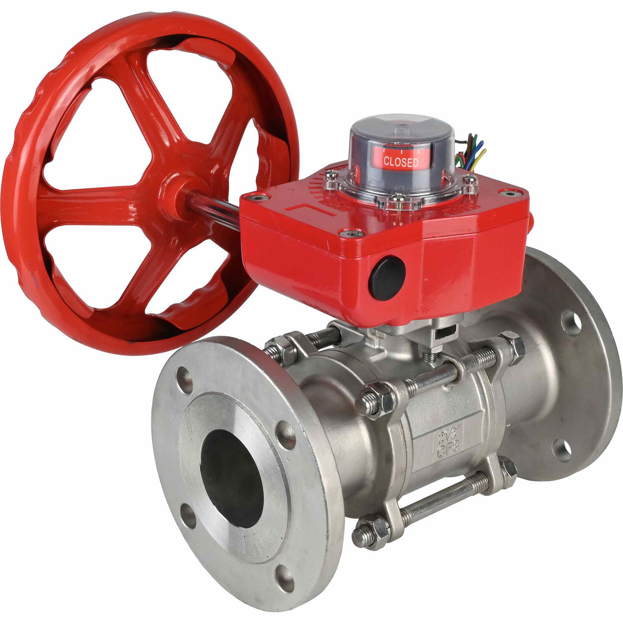 Kugelhahn aus Edelstahl Elephant ksfpt-316-180-hgbf, Gehäusematerial - Edelstahl AISI 316, Kugelmaterial - Edelstahl AISI 316, Dichtung - PTFE, handbetätigt