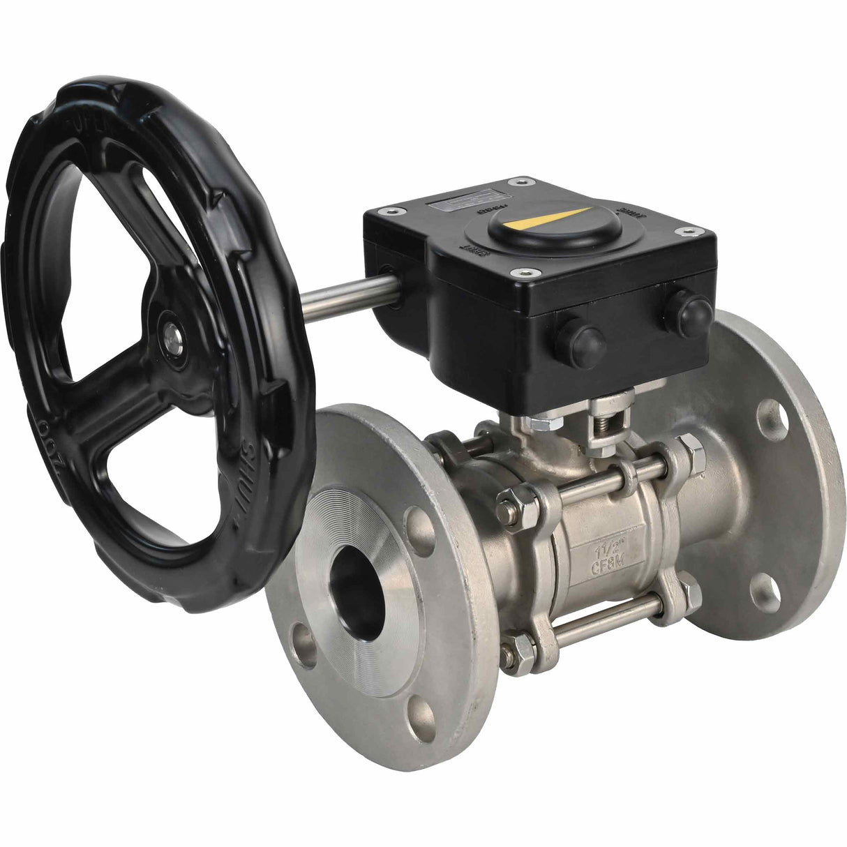 Kugelhahn aus Edelstahl Elephant ksfpt-316-180-ham, Gehäusematerial - Edelstahl AISI 316, Kugelmaterial - Edelstahl AISI 316, Dichtung - PTFE, handbetätigt