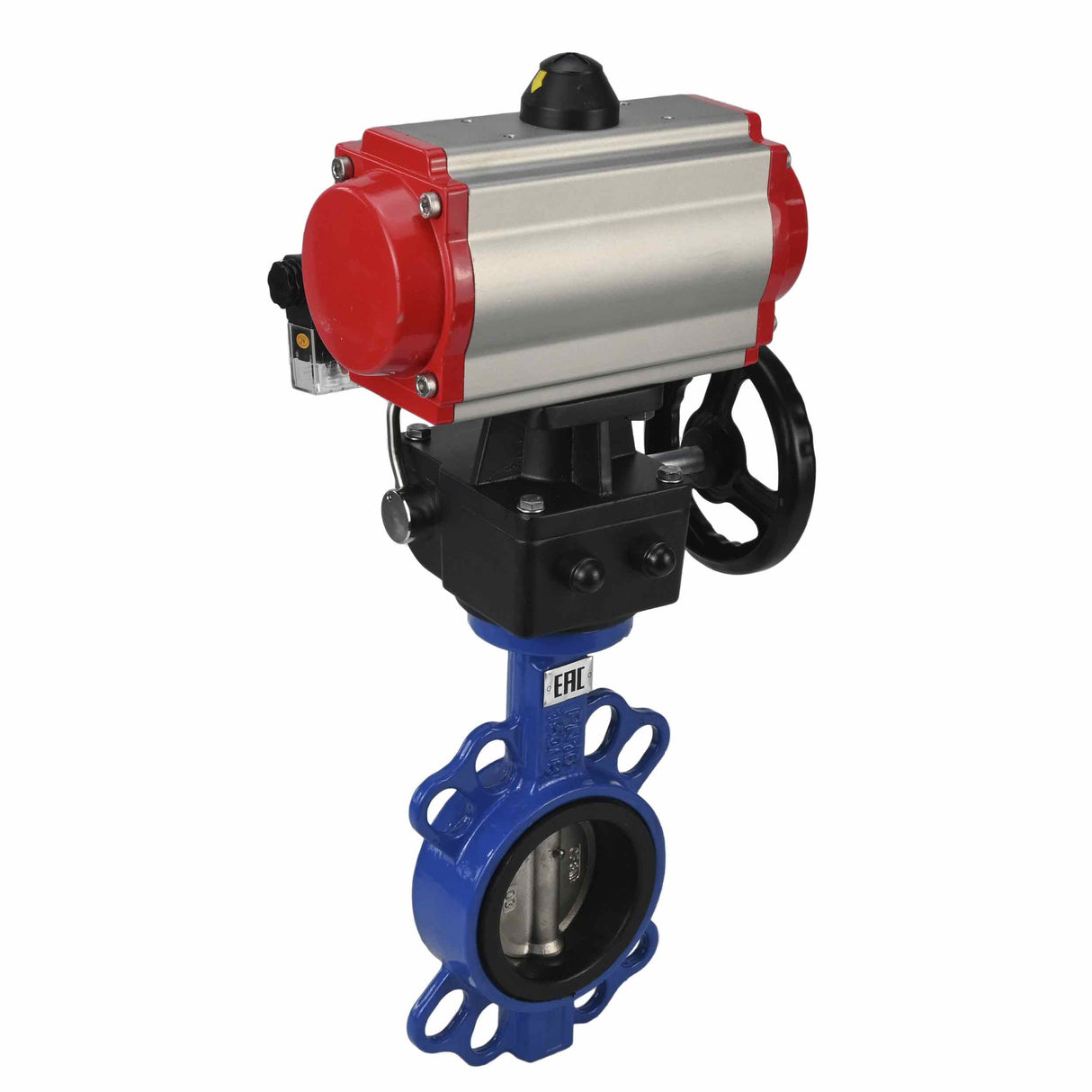 Wasser-Schmetterlingsventil Elephant st-316l-viton-da-4m310-24v-hdm, Gehäusematerial - Kohlenstoffstahl WCB, Scheibenmaterial - Edelstahl AISI 316L, Dichtung - VITON, pneumatisch betätigt