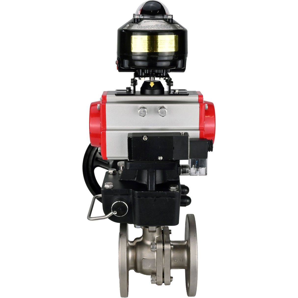 Ball valves Elephant BV3232P(2pc)-FP-F-ISO-H DN15-250 flanged, full bore, two-piece, stainless steel body. steel SS316, seal - PTFE, with pneumatic drive Elephant PA-DA 052-210 pneumatic distributor 4M310-08 NAMUR 220V gearbox MON LSU APL-510N-EX