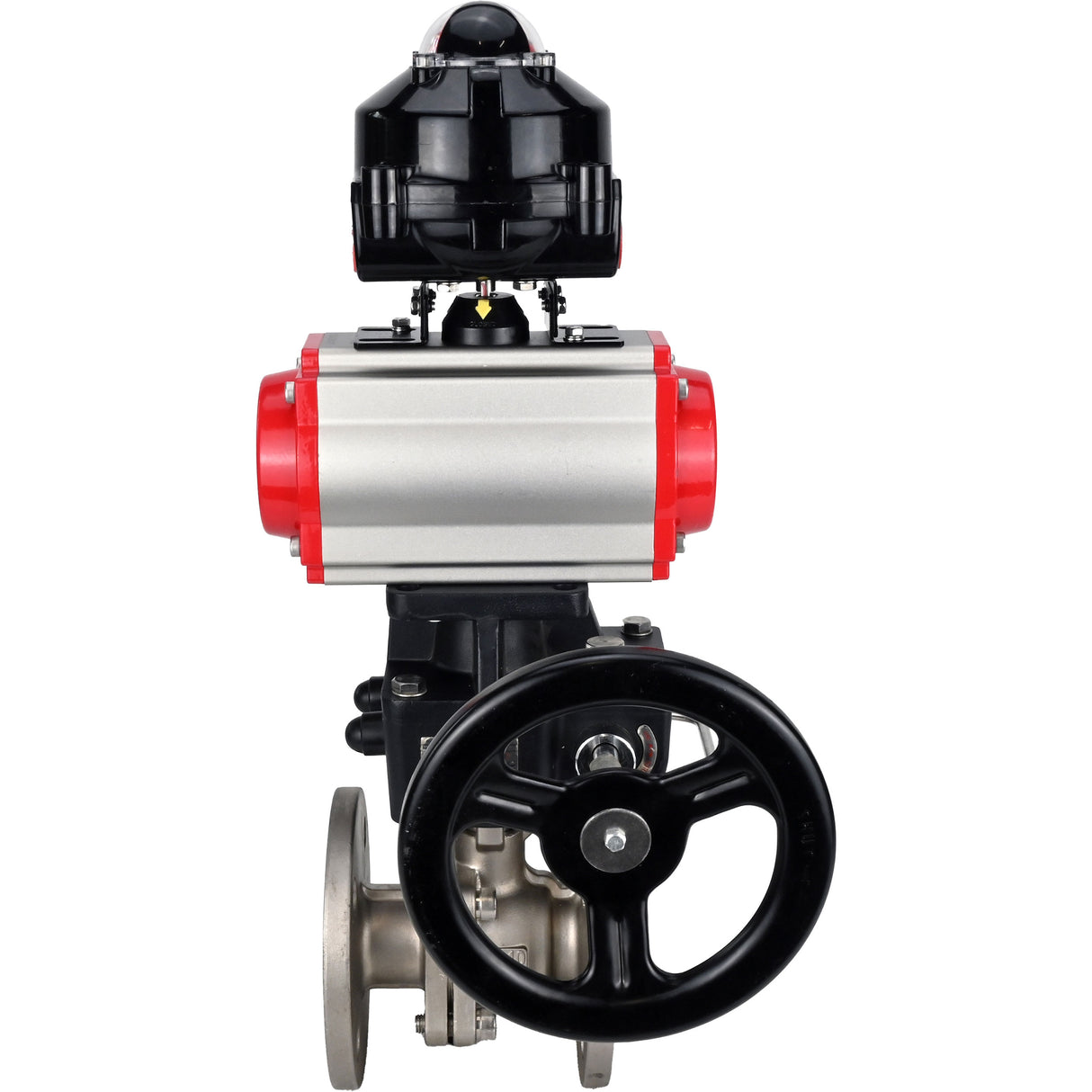 Ball valves Elephant BV3232P(2pc)-FP-F-ISO-H DN15-250 flanged, full bore, two-piece, stainless steel body. steel SS316, seal - PTFE, with pneumatic drive Elephant PA-DA 052-210 pneumatic distributor 4M310-08 NAMUR 220V gearbox MON LSU APL-510N-EX