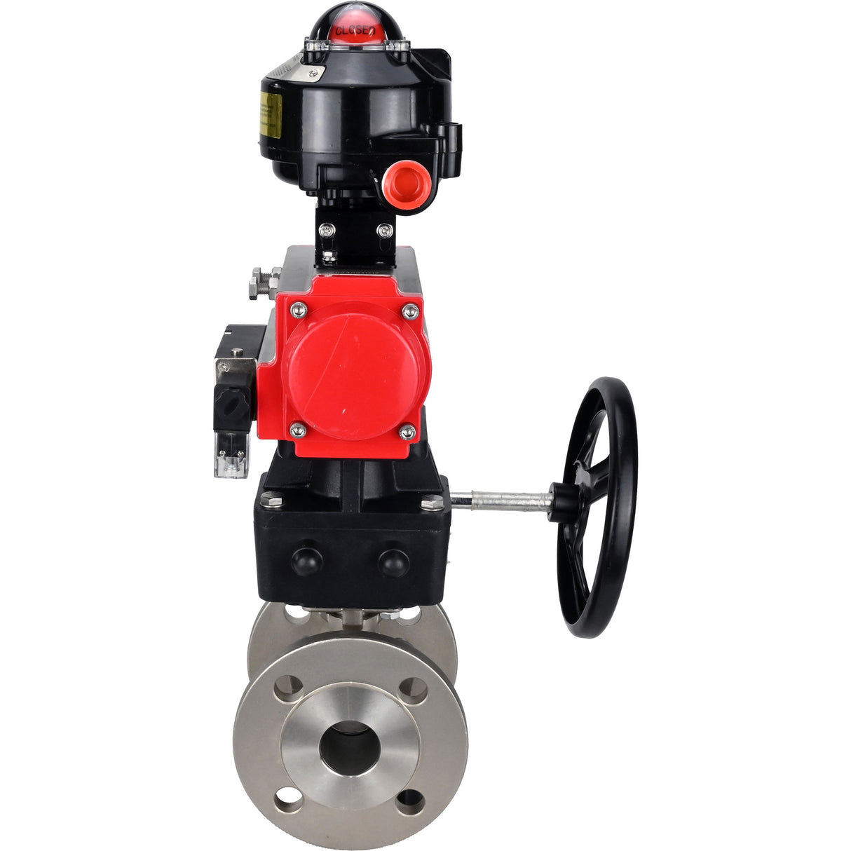 Ball valves Elephant BV3232P(2pc)-FP-F-ISO-H DN15-250 flanged, full bore, two-piece, stainless steel body. steel SS316, seal - PTFE, with pneumatic drive Elephant PA-DA 052-210 pneumatic distributor 4M310-08 NAMUR 220V gearbox MON LSU APL-510N-EX