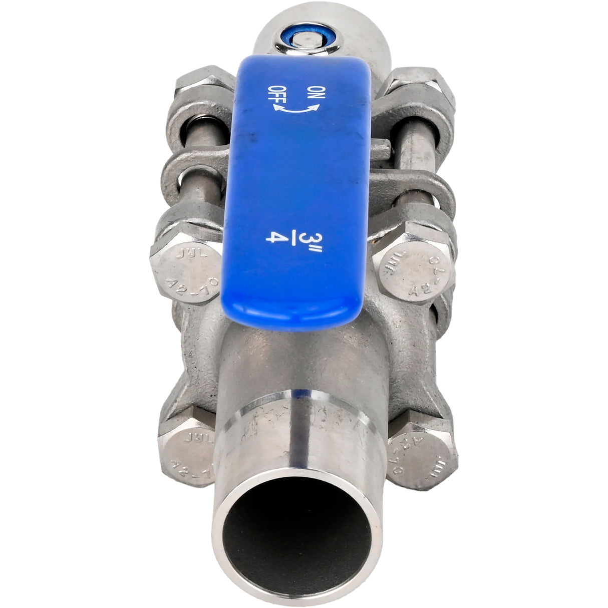 Kugelhähne Elephant BV3131P(3pc)-FP-W-H Edelstahl SS304, voller Durchgang, dreiteilig, Dichtung - PTFE, geschweißt, mit Griff