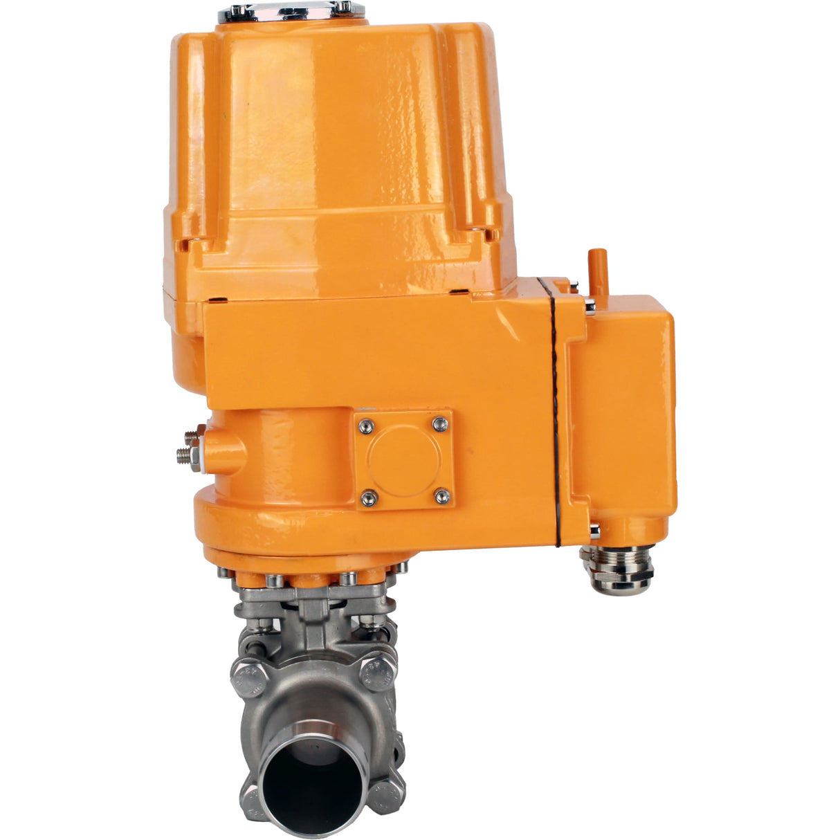 Kugelhähne Elephant BV3131P(3pc)-FP-W-ISO-H LANG voll durchgängig, Gehäuse - Edelstahl 304, geschweißt, mit 1/4-Umdrehung explosionsgeschütztem Elektroantrieb Elephant QT-EX-EM-O2-24VDC-U1 24V