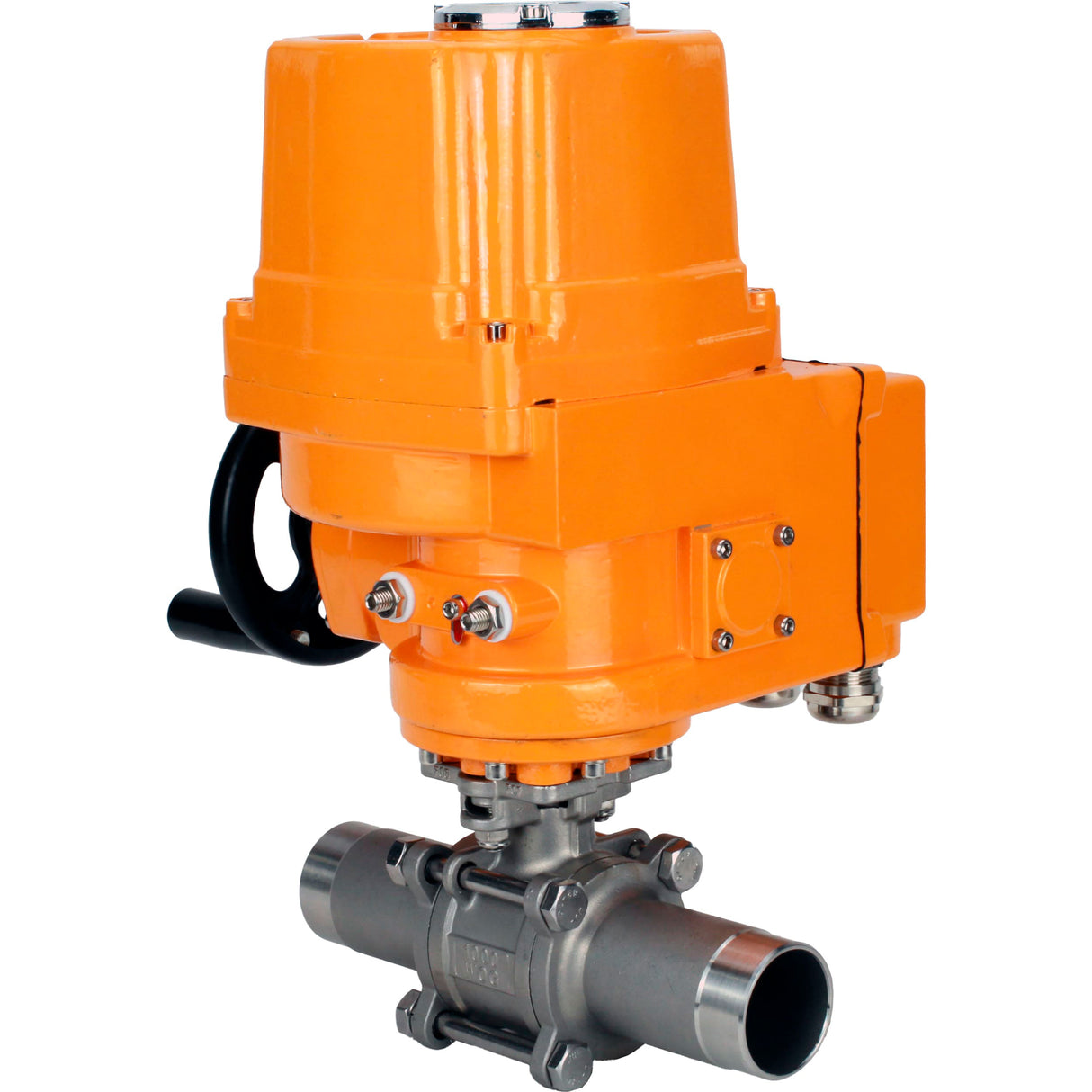 Kugelhähne Elephant BV3131P(3pc)-FP-W-ISO-H LANG voll durchgängig, Gehäuse - Edelstahl 304, geschweißt, mit 1/4-Umdrehung explosionsgeschütztem Elektroantrieb Elephant QT-EX-EM-O2-24VDC-U1 24V