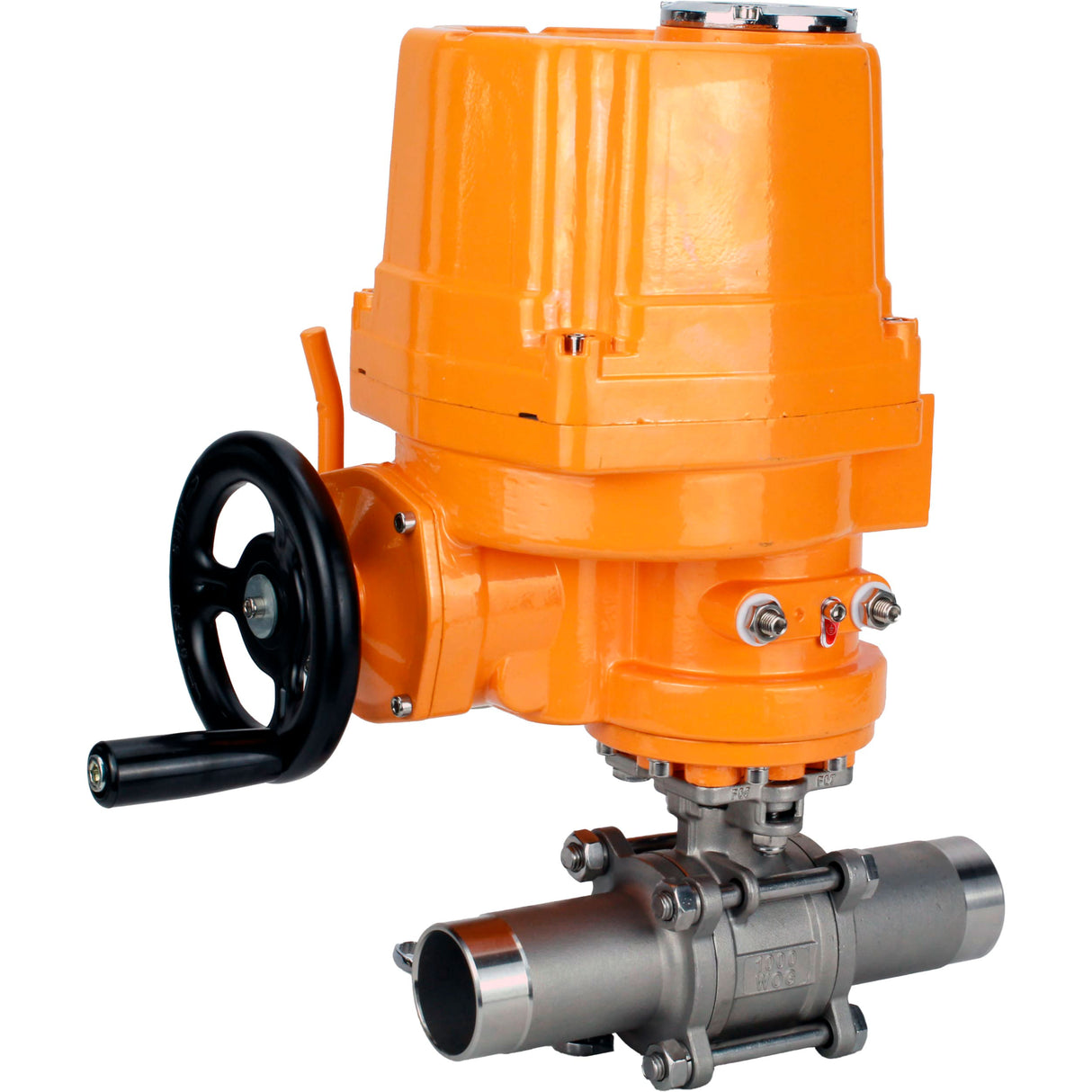 Kugelhähne Elephant BV3131P(3pc)-FP-W-ISO-H LANG voll durchgängig, Gehäuse - Edelstahl 304, geschweißt, mit 1/4-Umdrehung explosionsgeschütztem Elektroantrieb Elephant QT-EX-EM-O2-24VDC-U1 24V