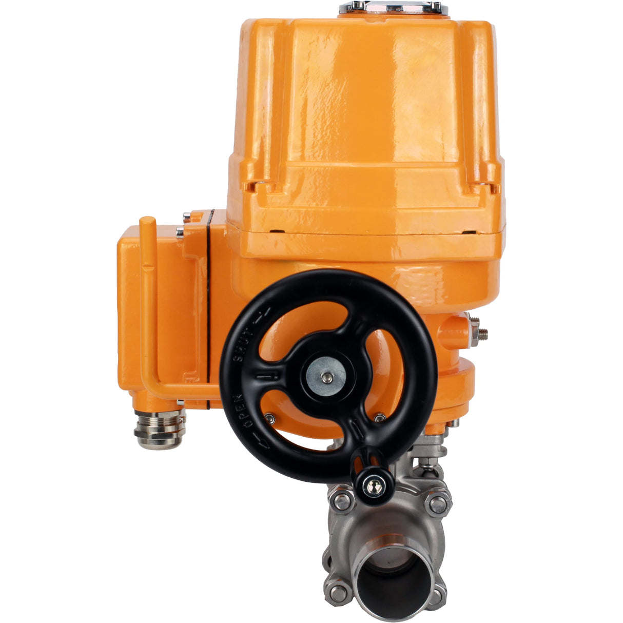 Kugelhähne Elephant BV3131P(3pc)-FP-W-ISO-H LANG voll durchgängig, Gehäuse - Edelstahl 304, geschweißt, mit 1/4-Umdrehung explosionsgeschütztem Elektroantrieb Elephant QT-EX-EM-O2-24VDC-U1 24V