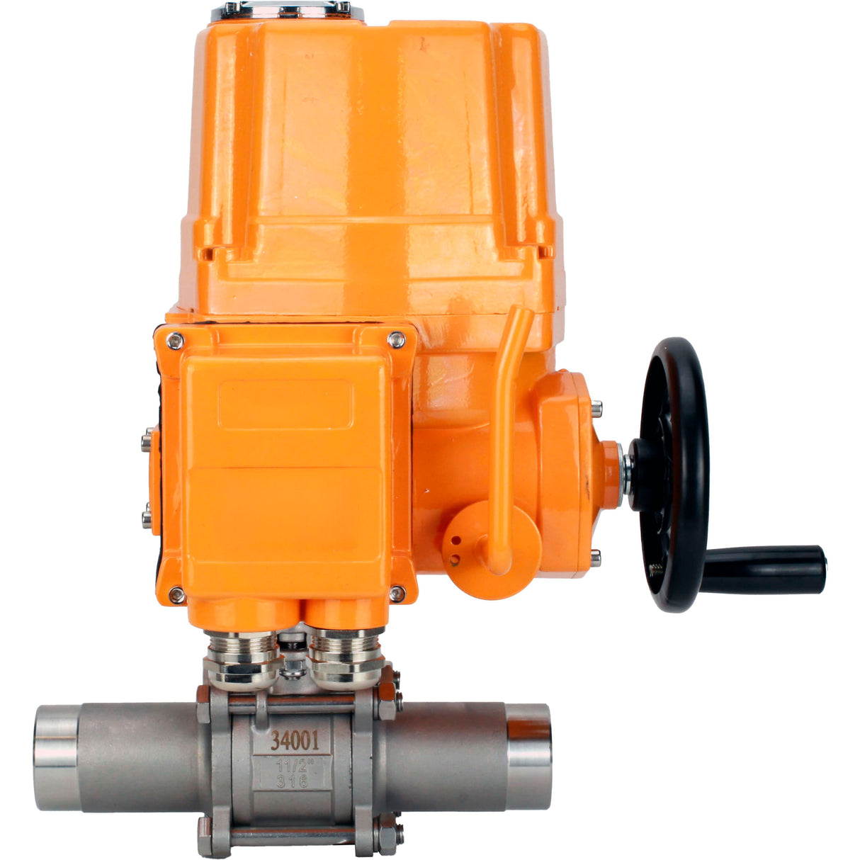 Kugelhähne Elephant BV3131P(3pc)-FP-W-ISO-H LANG voll durchgängig, Gehäuse - Edelstahl 304, geschweißt, mit 1/4-Umdrehung explosionsgeschütztem Elektroantrieb Elephant QT-EX-EM-O2-24VDC-U1 24V