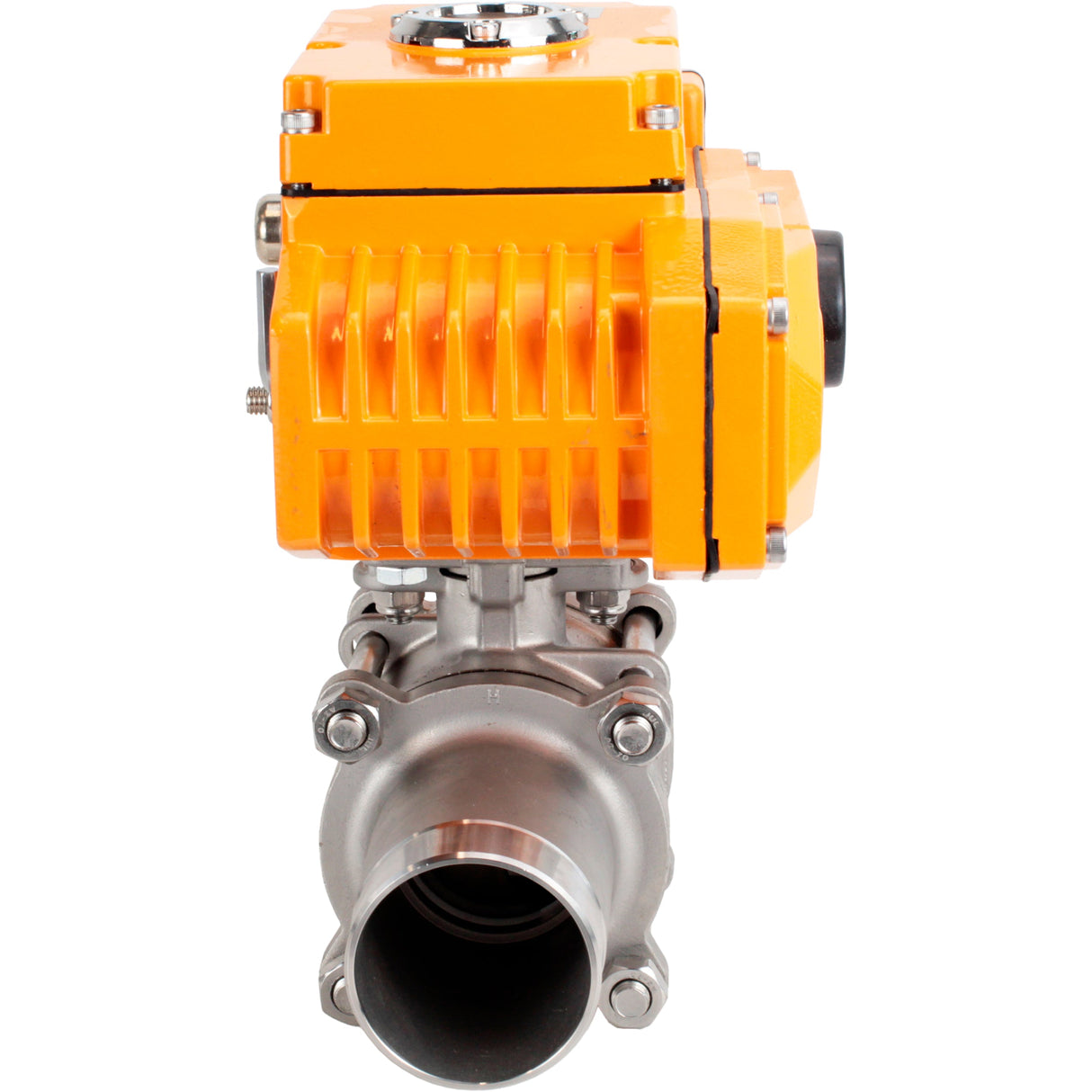 Kugelhähne Elephant BV3232P(3pc)-FP-W-ISO-H LANG voll durchgängig, Gehäuse - Edelstahl 316, geschweißt, mit 1/4-Umdrehungs-Elektroantrieb Elephant QT-N-EM-B1-220VAC-U1 mit Rückmeldesensor und Eingangssignalsteuerung 0-10V