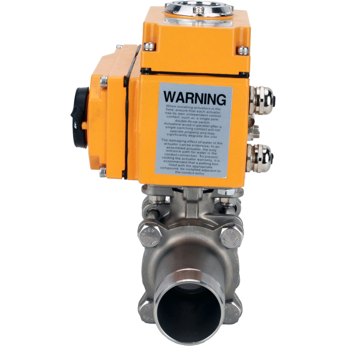 Kugelhähne Elephant BV3131P(3pc)-FP-W-ISO-H LANG voll durchgängig, Gehäuse - Edelstahl 304, geschweißt, mit 1/4-Umdrehungs-Elektroantrieb Elephant QT-N-EM-O1-380VAC-U1 380V