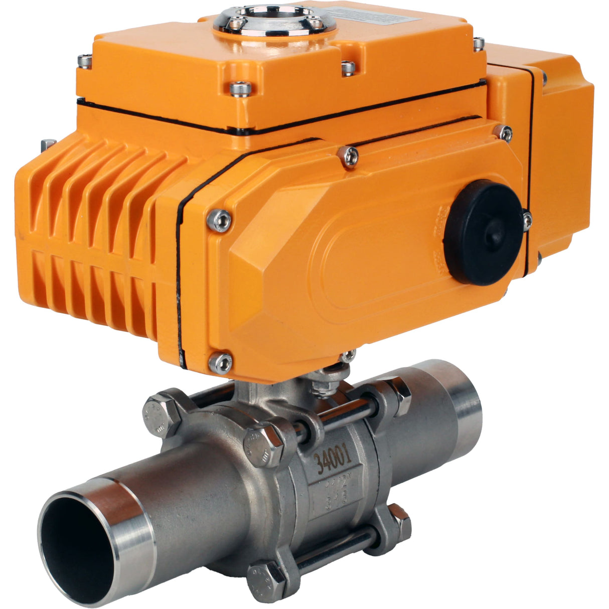 Kugelhähne Elephant BV3131P(3pc)-FP-W-ISO-H LANG voll durchgängig, Gehäuse - Edelstahl 304, geschweißt, mit 1/4-Umdrehungs-Elektroantrieb Elephant QT-N-EM-A1-220VAC-U1 mit Rückmeldesensor und Eingangssignalsteuerung 4-20 mA