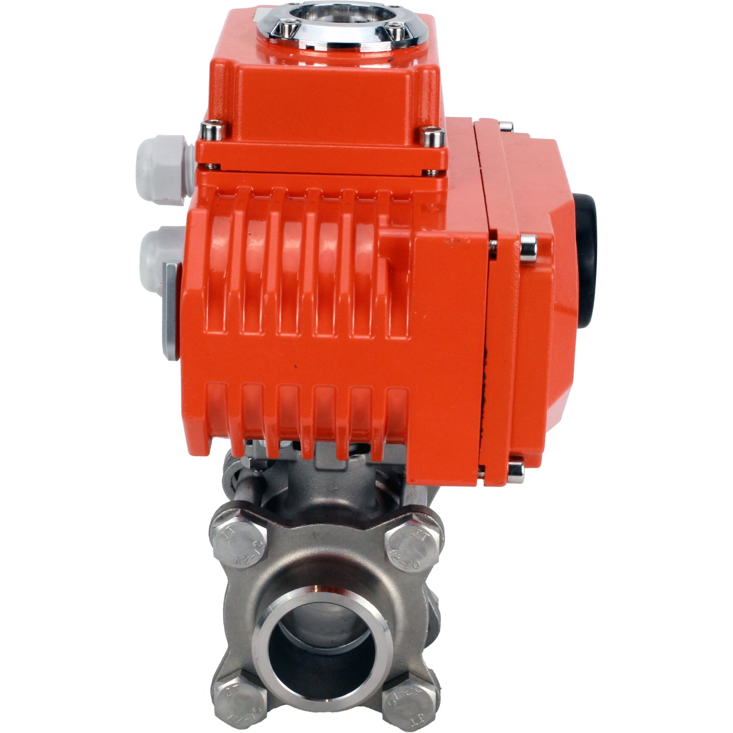 Ball valves Elephant BV3232P(3pc)-FP-W-ISO-H WDVF DN15-32 63 bar full bore, body - 316 stainless steel, seal - PTFE, for welding, with a 1/4-turn electric drive Elephant QT-N-EM-O1-220VAC-U1 HARK