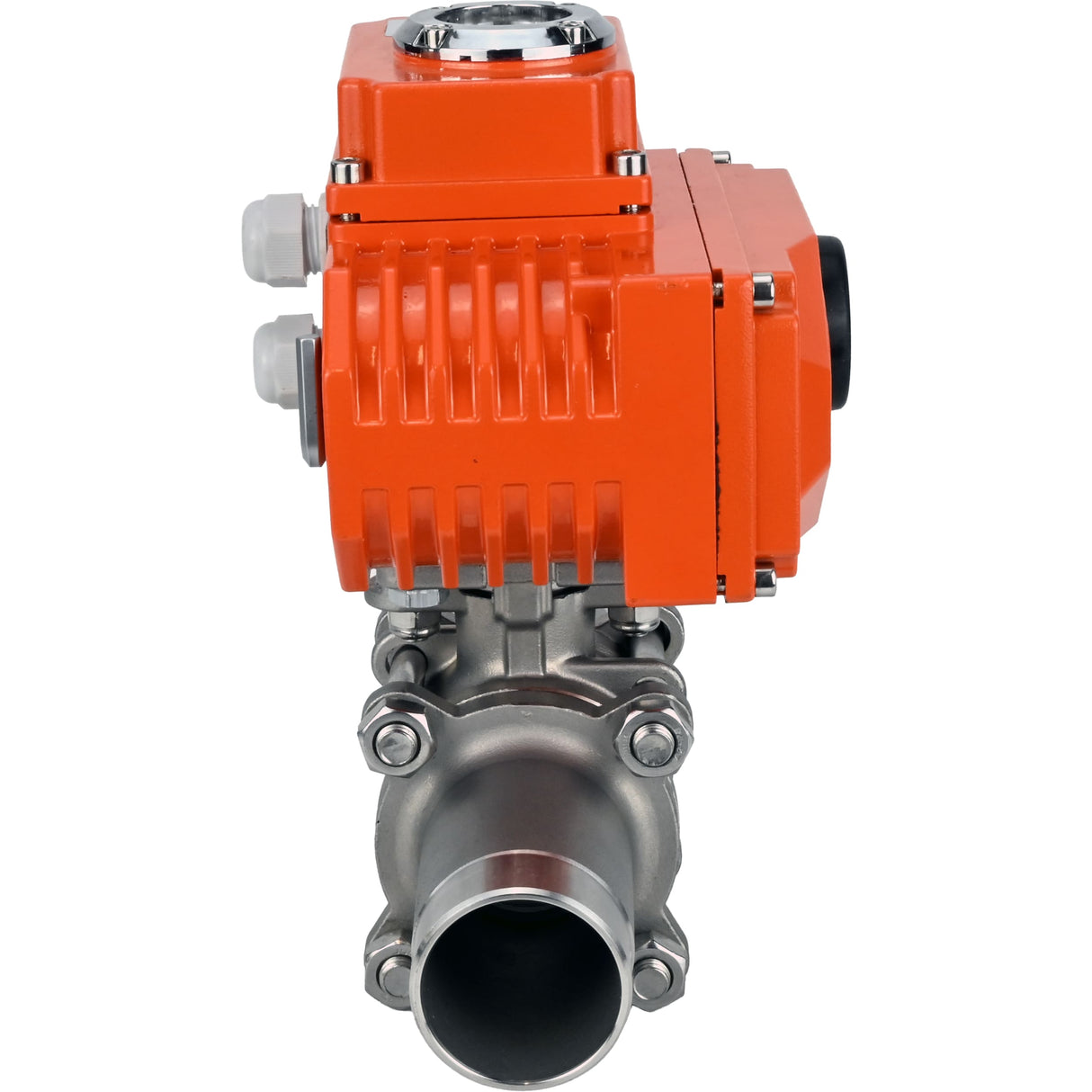 Kugelhähne Elephant BV3232P(3pc)-FP-W-ISO-H LANG voll durchgängig, geschweißt, Gehäuse - Edelstahl SS316, Dichtung - PTFE, mit 1/4-Umdrehungs-Elektroantrieb QT-N-EM-O1-380VAC-U1 380V HARK