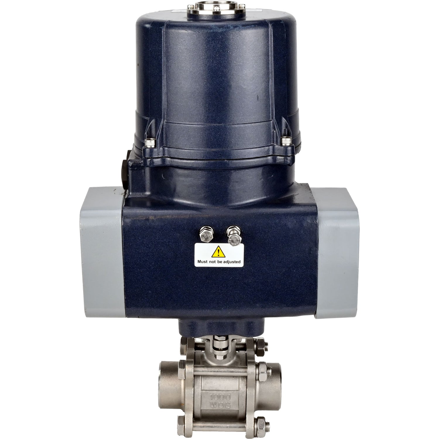 Ball valves Elephant BV3232P(3pc)-FP-W-ISO-H WDVF DN15-32 63 bar full bore, body - 316 stainless steel, seal - PTFE, for welding, with a 1/4-turn electric drive Elephant QTSA-N-EM-O0-220VAC with spring return