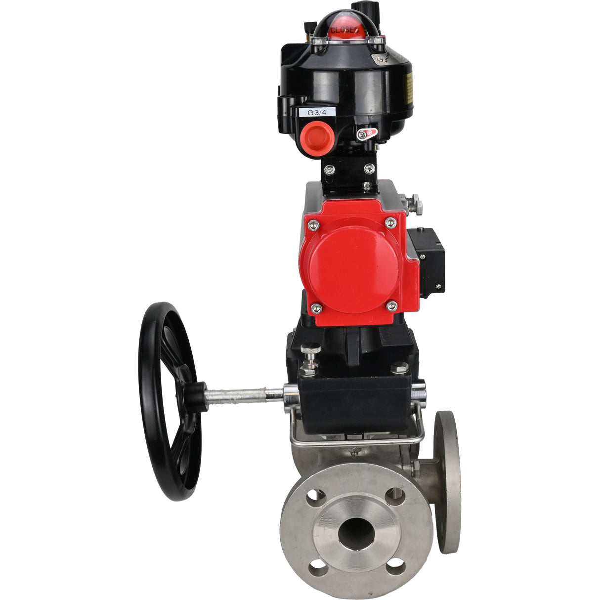 Ball valves Elephant BV3232P(4pc)-FP-3WL-F-ISO-H 16 bar full bore, flanged, body - stainless steel SS316, ISO flange F03/F04-F10/F12, square 9x9-19x19, s mon/drive PA-DA, mon/distribution 4M310-08 24V, LSU APL-510N EX, backup MON3-700-T38-ISO and ATU A