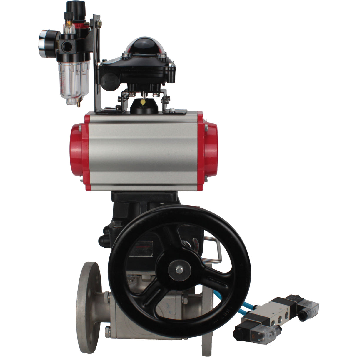 Ball valves Elephant BV3232P(4pc)-FP-3WL-F-ISO-H 16 bar full bore, flanged, body - stainless steel SS316, ISO flange F03/F04-F10/F12, square 9x9-19x19, s Mon/drive PA-DA, mon/distribution 4V320-8 220V, LSU APL-210N, Doubler MON3-700-T38-ISO and ATU A