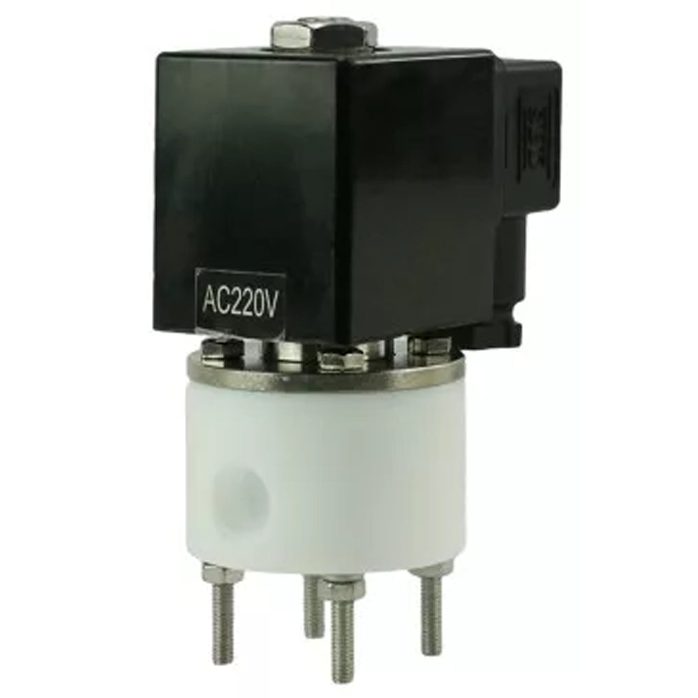 Zweiwege-Elektromagnetventil, normalerweise offen, direktwirkend, Elephant DHF11-НО PTFE VITON G 110/220 V, Gehäusematerial – PTFE, Dichtung – Viton