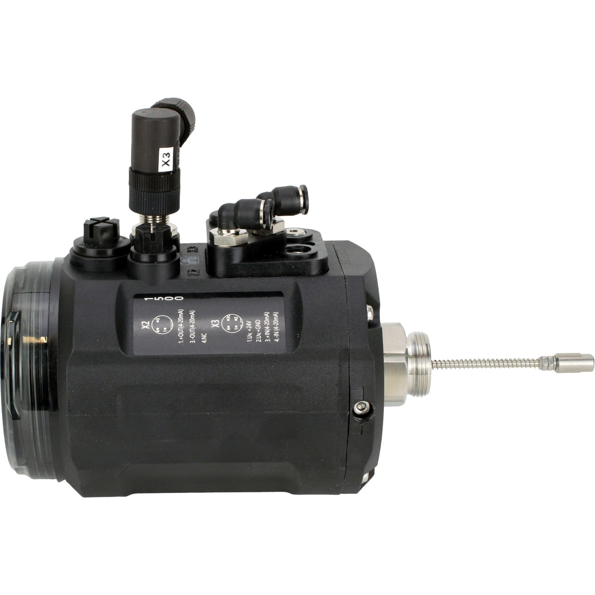 Elektropneumatische Stellungsregler Elephant EIP intelligent, linearer Hubbereich - 5-50mm, drehbar - 0-90°, Spannung - 24V, Druck - 3-7bar, Gehäuse - Kunststoff, Farbe - schwarz