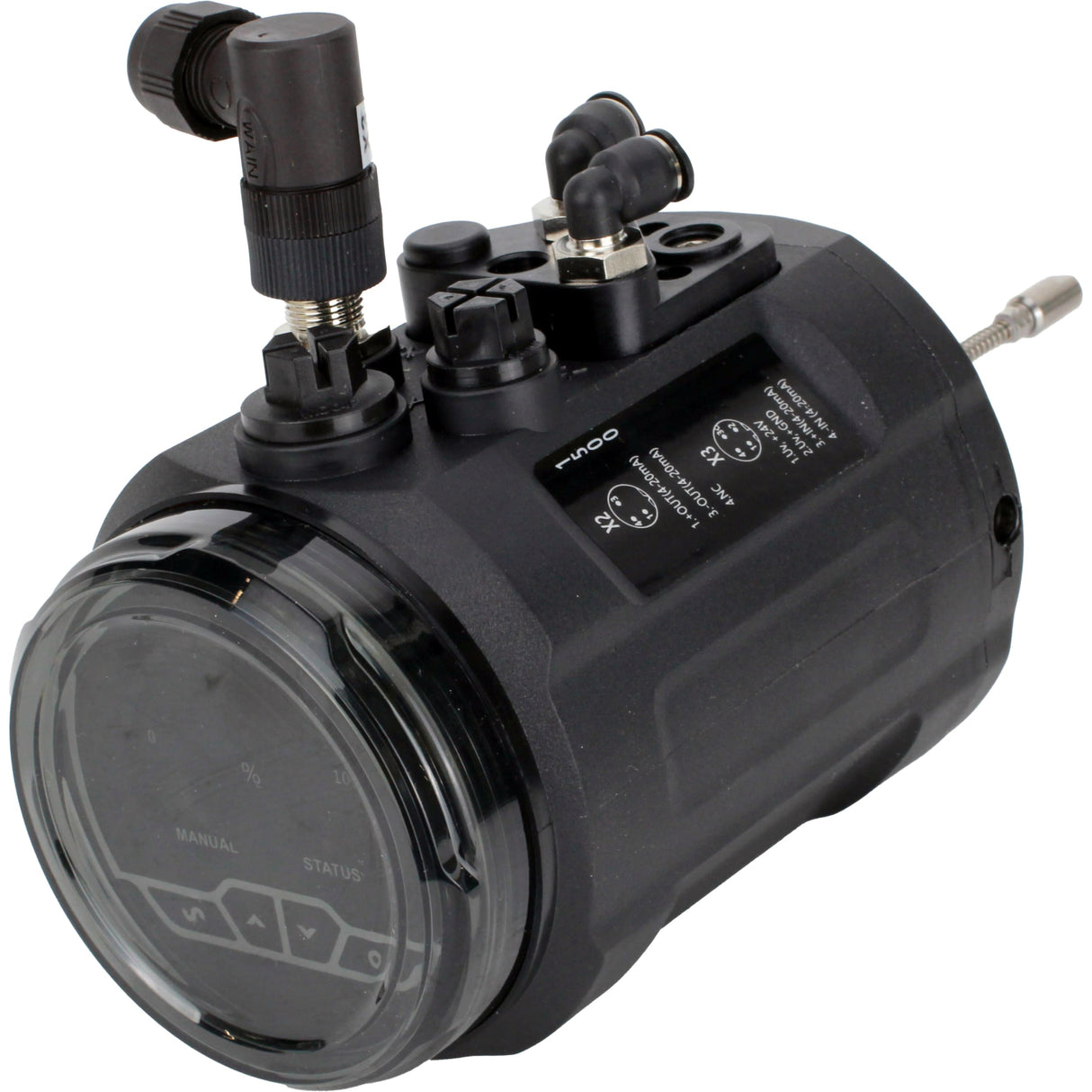 Elektropneumatische Stellungsregler Elephant EIP intelligent, linearer Hubbereich - 5-50mm, drehbar - 0-90°, Spannung - 24V, Druck - 3-7bar, Gehäuse - Kunststoff, Farbe - schwarz