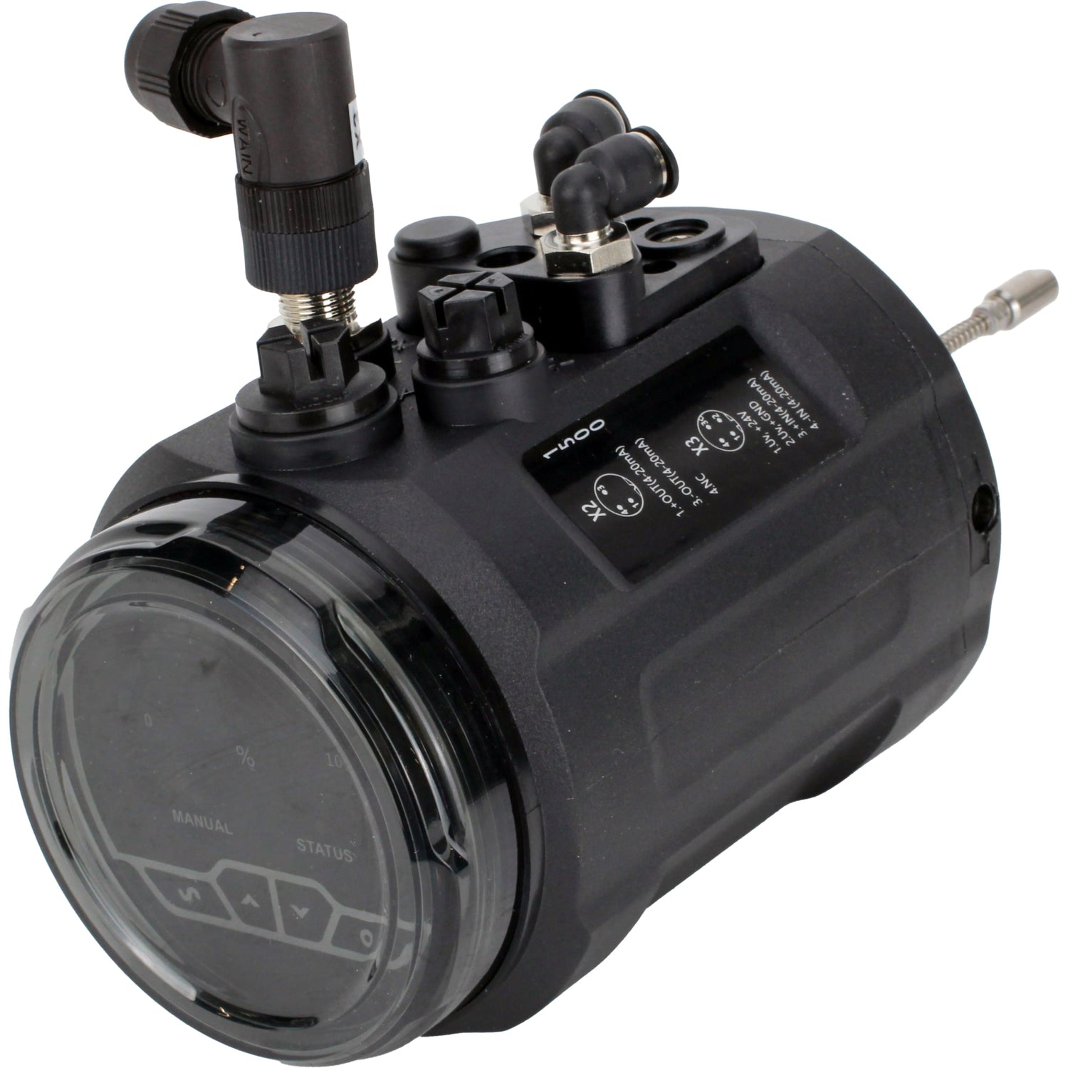 Elektropneumatische Stellungsregler Elephant EIP intelligent, linearer Hubbereich - 5-50mm, drehbar - 0-90°, Spannung - 24V, Druck - 3-7bar, Gehäuse - Kunststoff, Farbe - schwarz