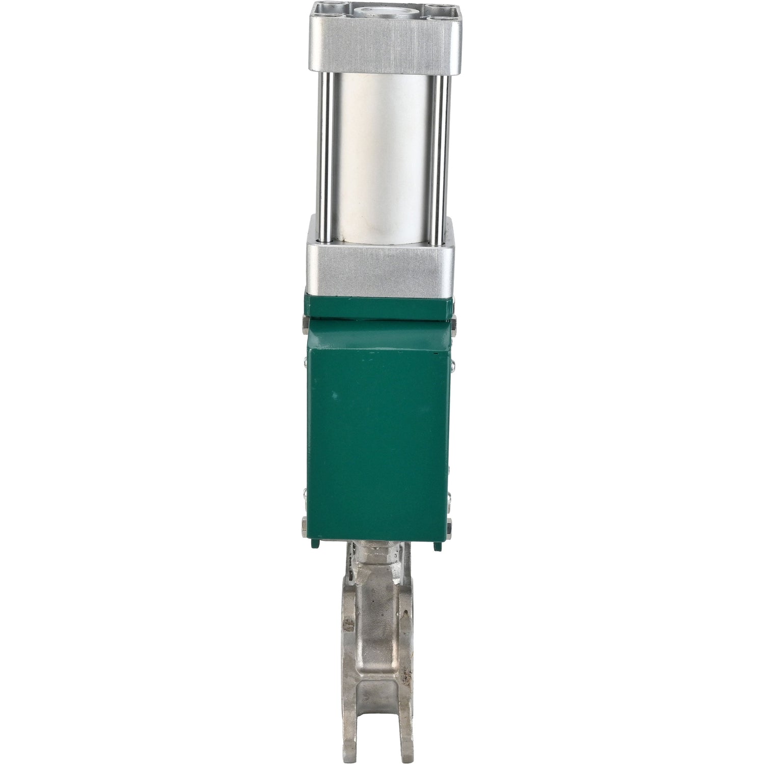 Plattenschieber Elephant GVKR3131E-2W-Fb-2P, Gehäuse - Edelstahl AISI 304, Plattenmaterial - Edelstahl AISI 304, Dichtung - EPDM, pneumatischer Antrieb